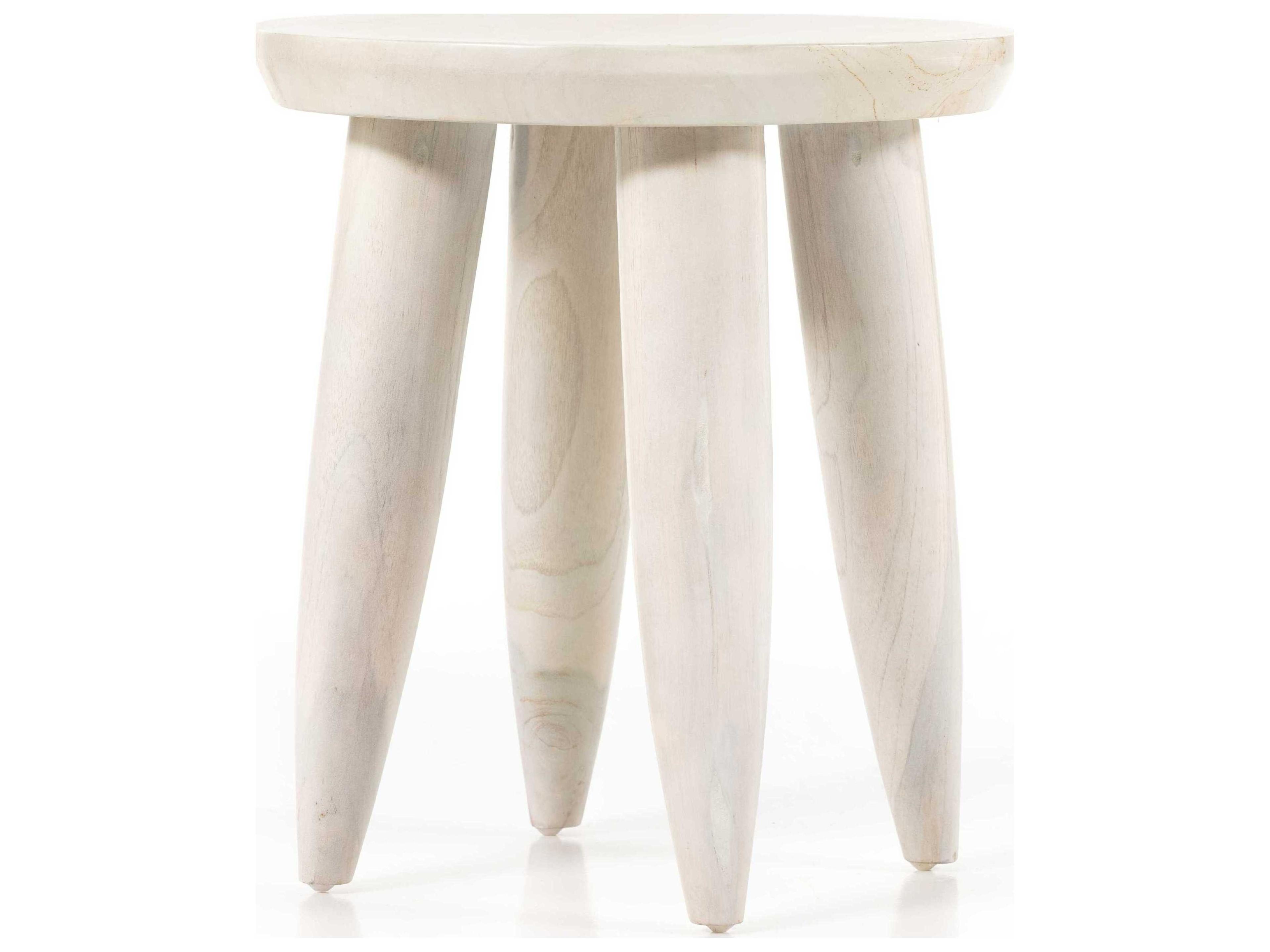 Luxecor Globetrotter Outdoor Ivory Teak Round End Table