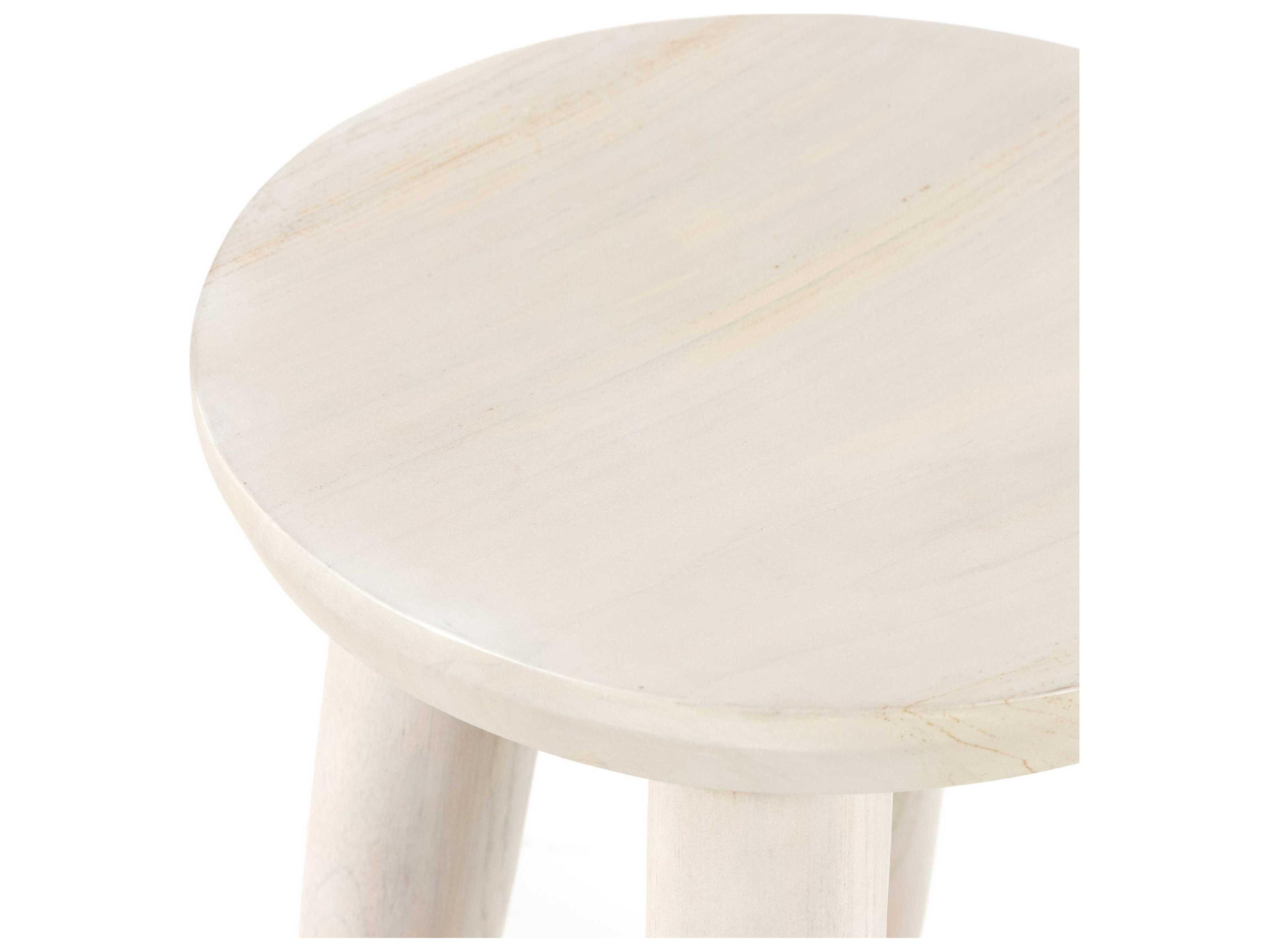 Luxecor Globetrotter Outdoor Ivory Teak Round End Table