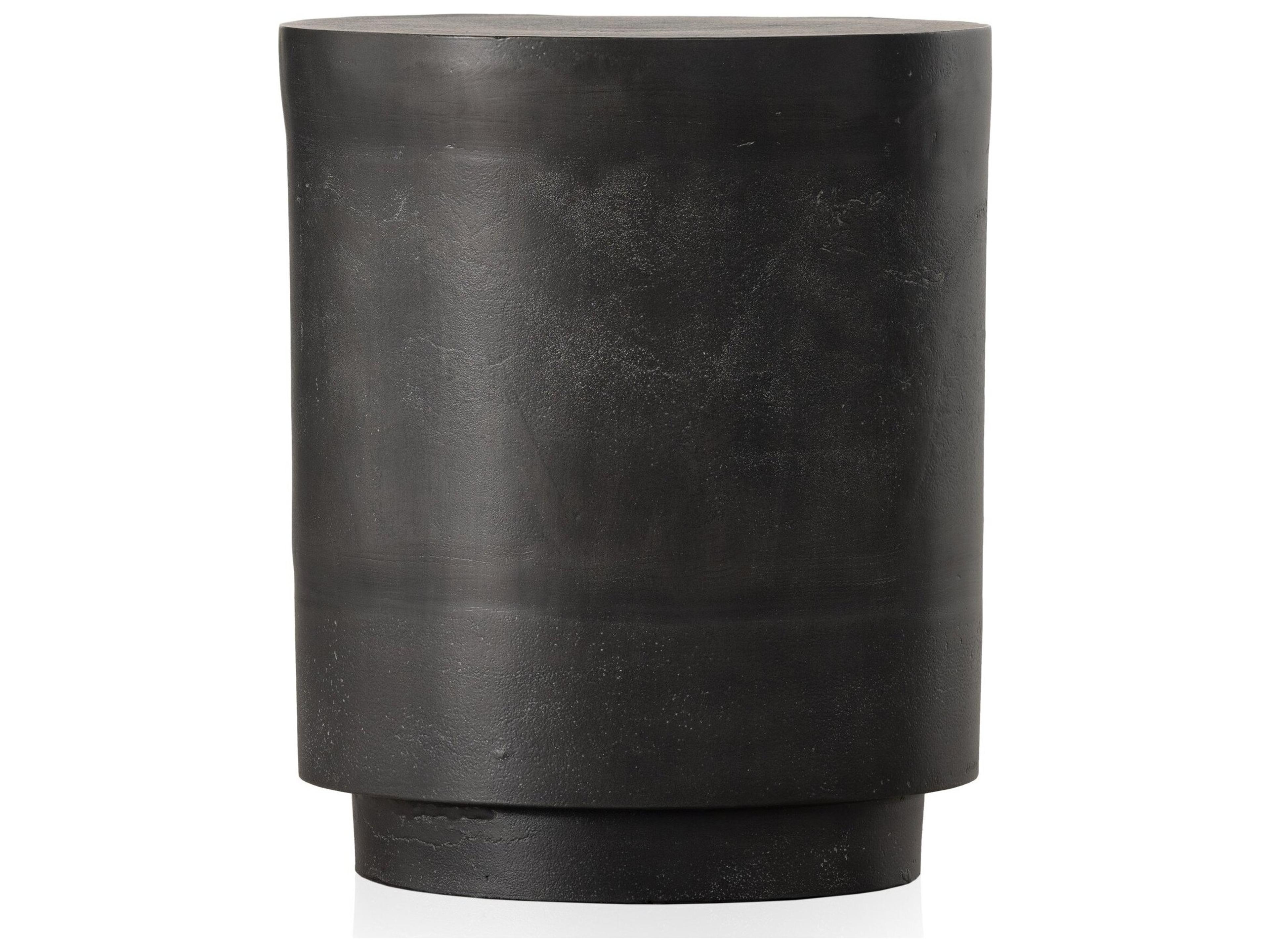 Luxecor Globetrotter Outdoor Javi Aged Grey Aluminum 15.57" Round End Table