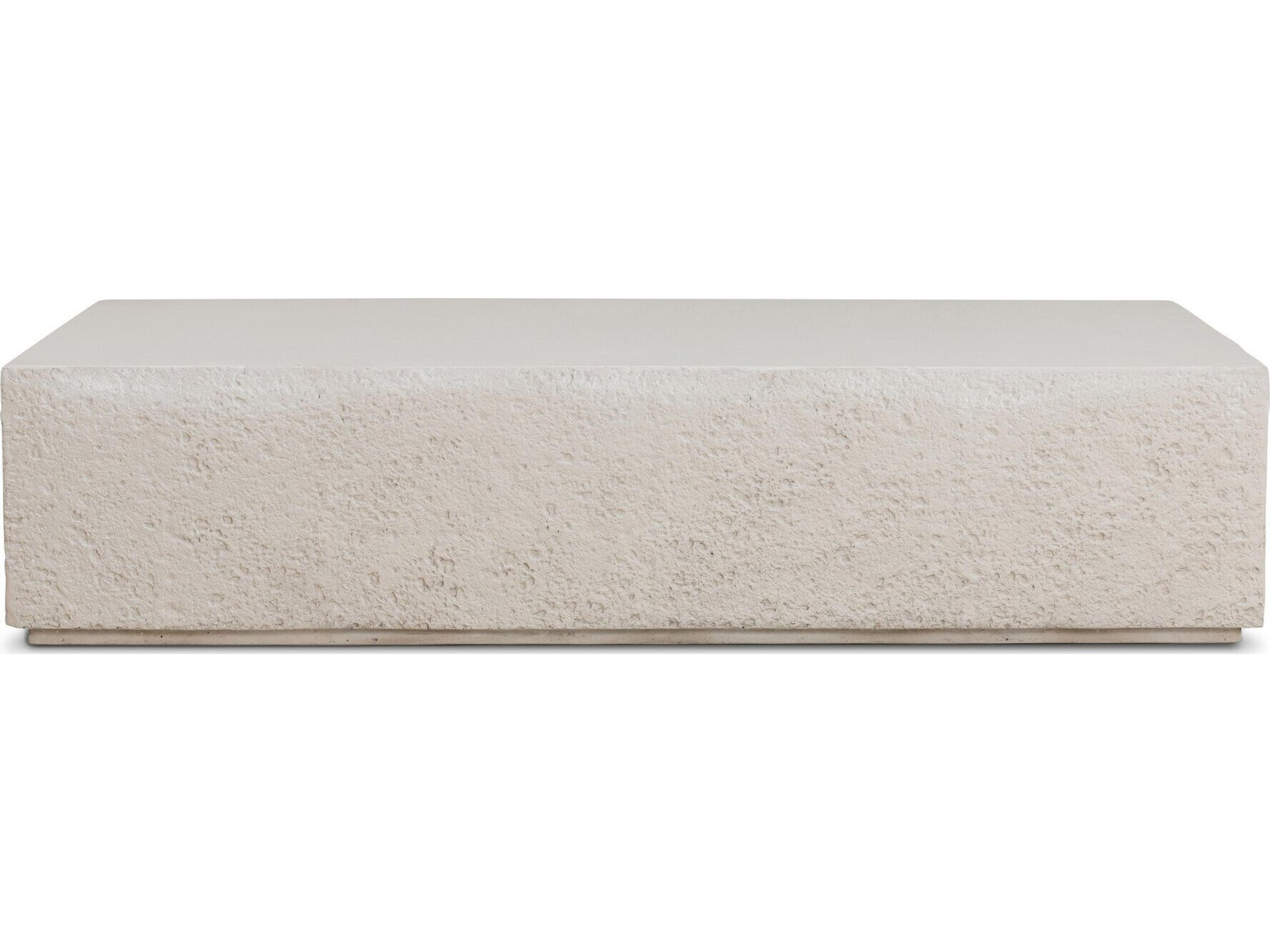 Four Hands Outdoor Marlow Javi  Coffee Table - Matte White Cast Aluminum