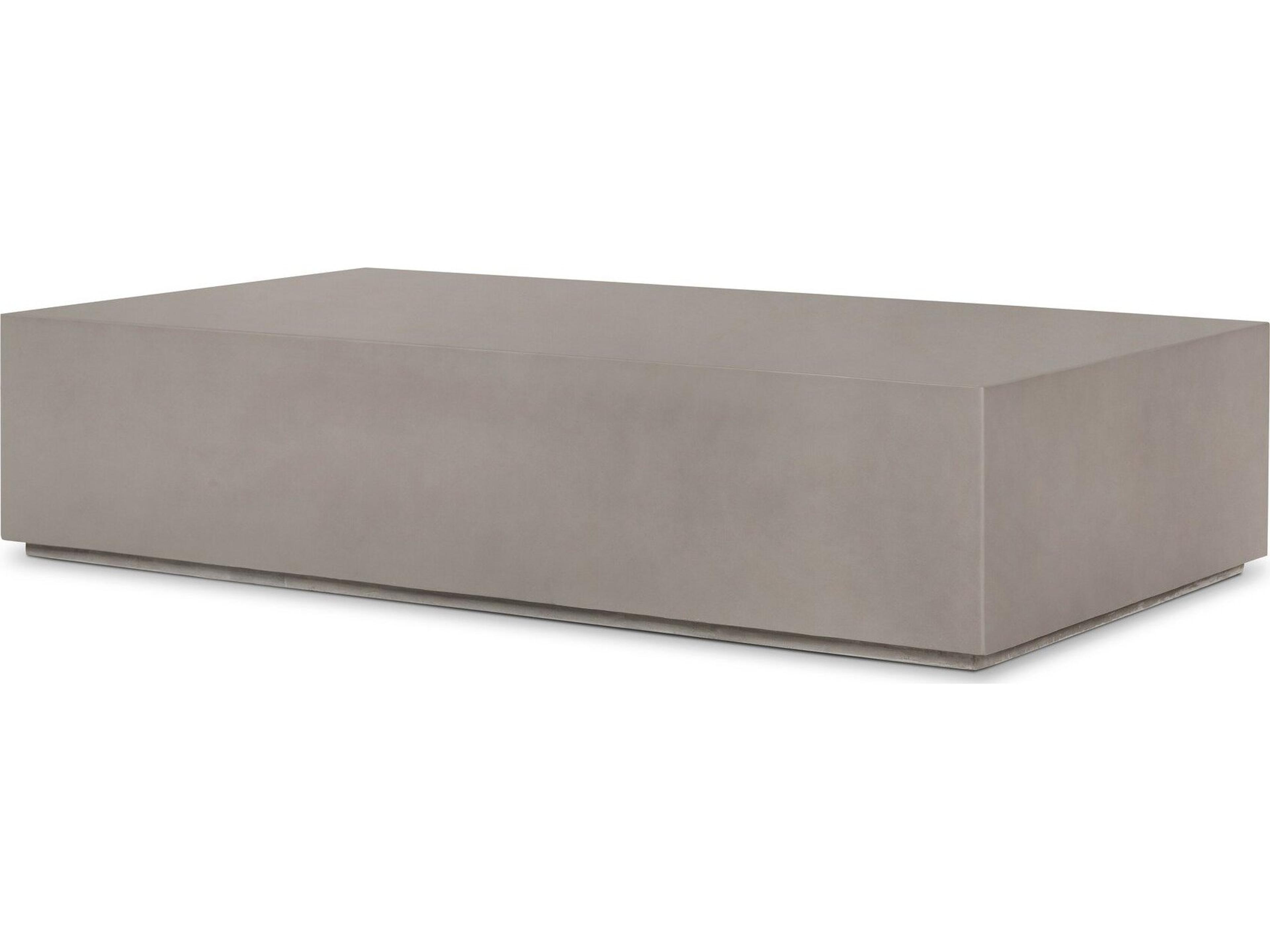 Globetrotter Outdoor Natural Concrete Rectangular Coffee Table