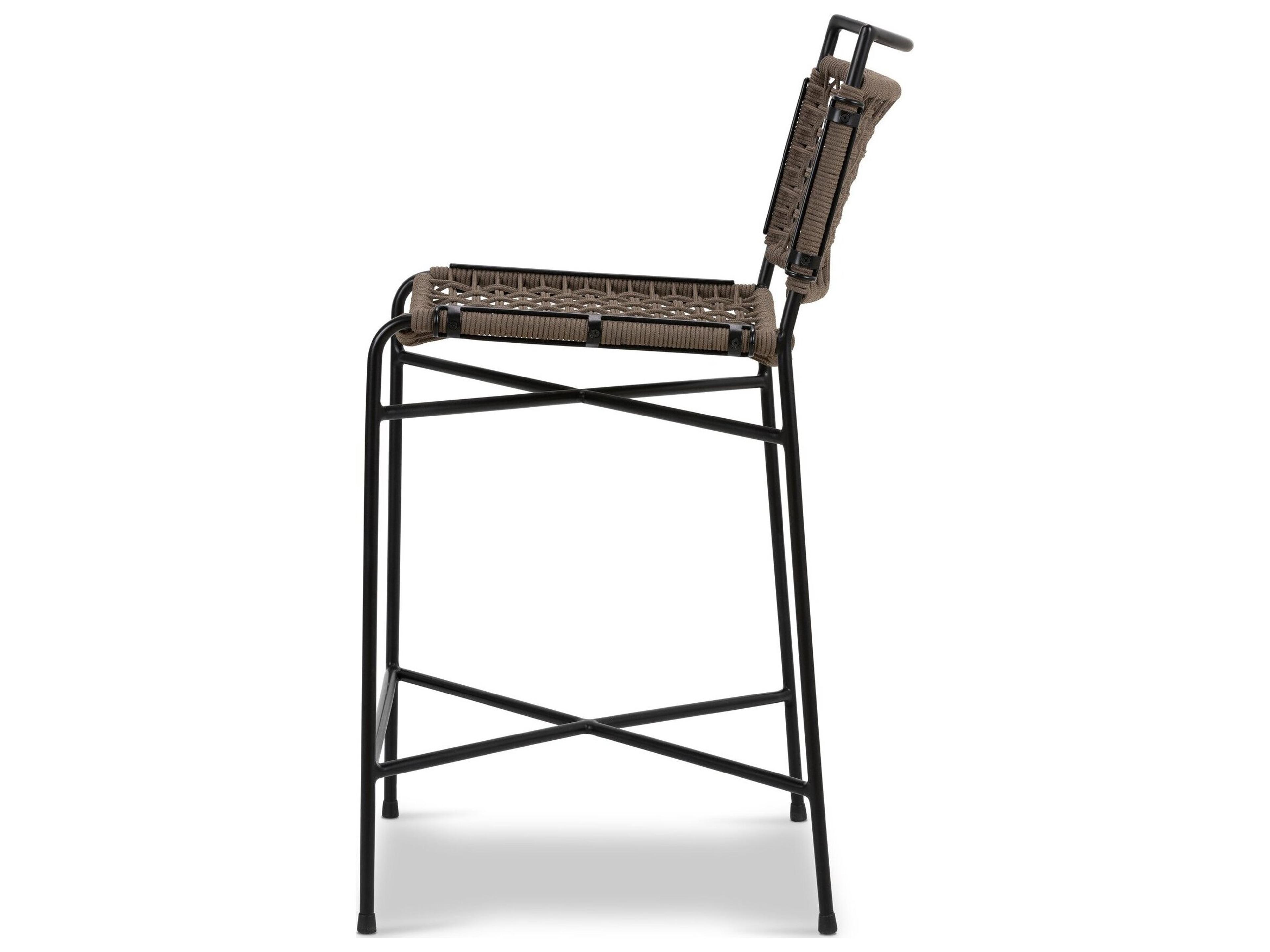 Four Hands Outdoor Solano Laskin  Ottoman-Washed Brown-Fsc