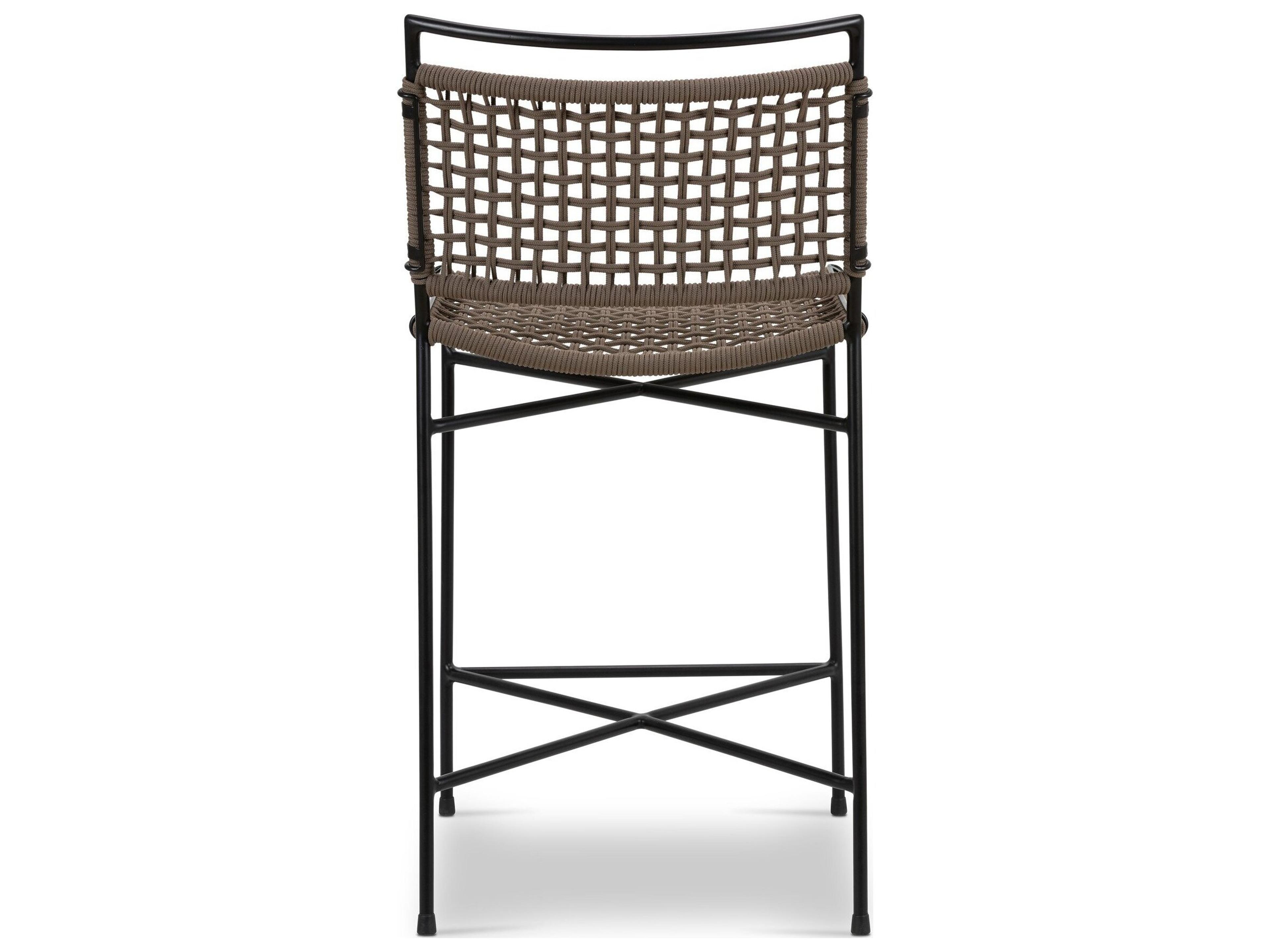 Four Hands Outdoor Solano Laskin  Ottoman-Washed Brown-Fsc