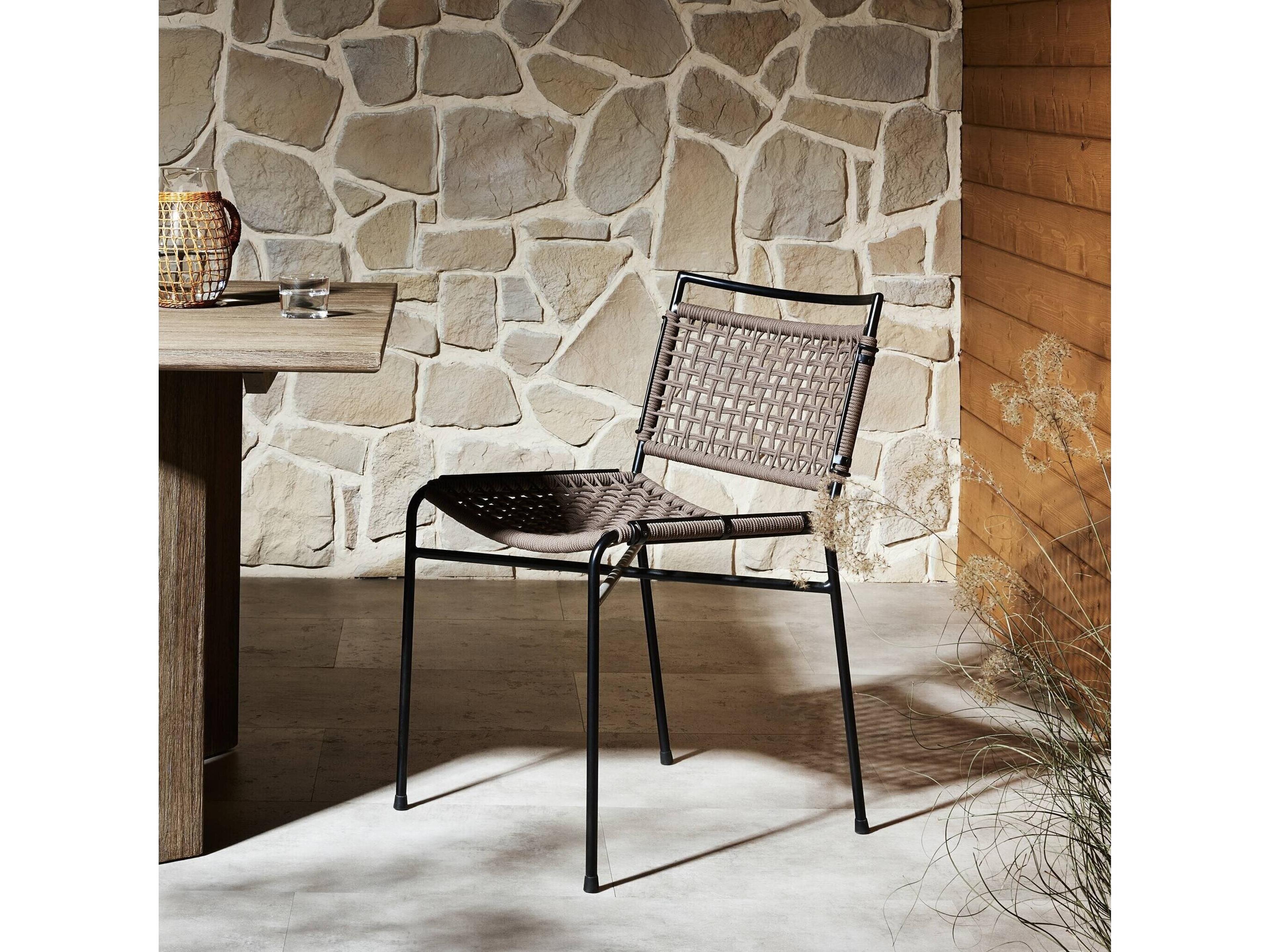 Four Hands Outdoor Solano Laskin  Daybed-Washed Brown-Fsc