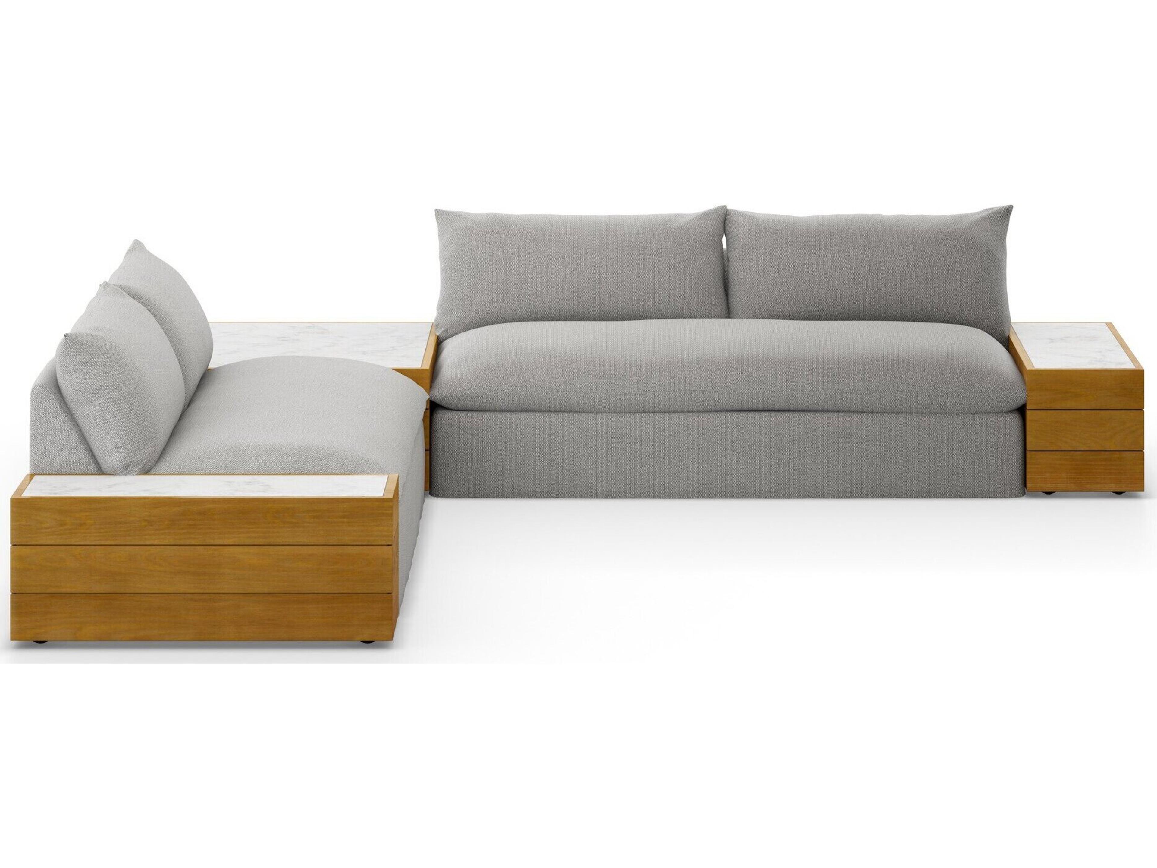 Four Hands Outdoor Solano Faye Ash Cushion Sofa