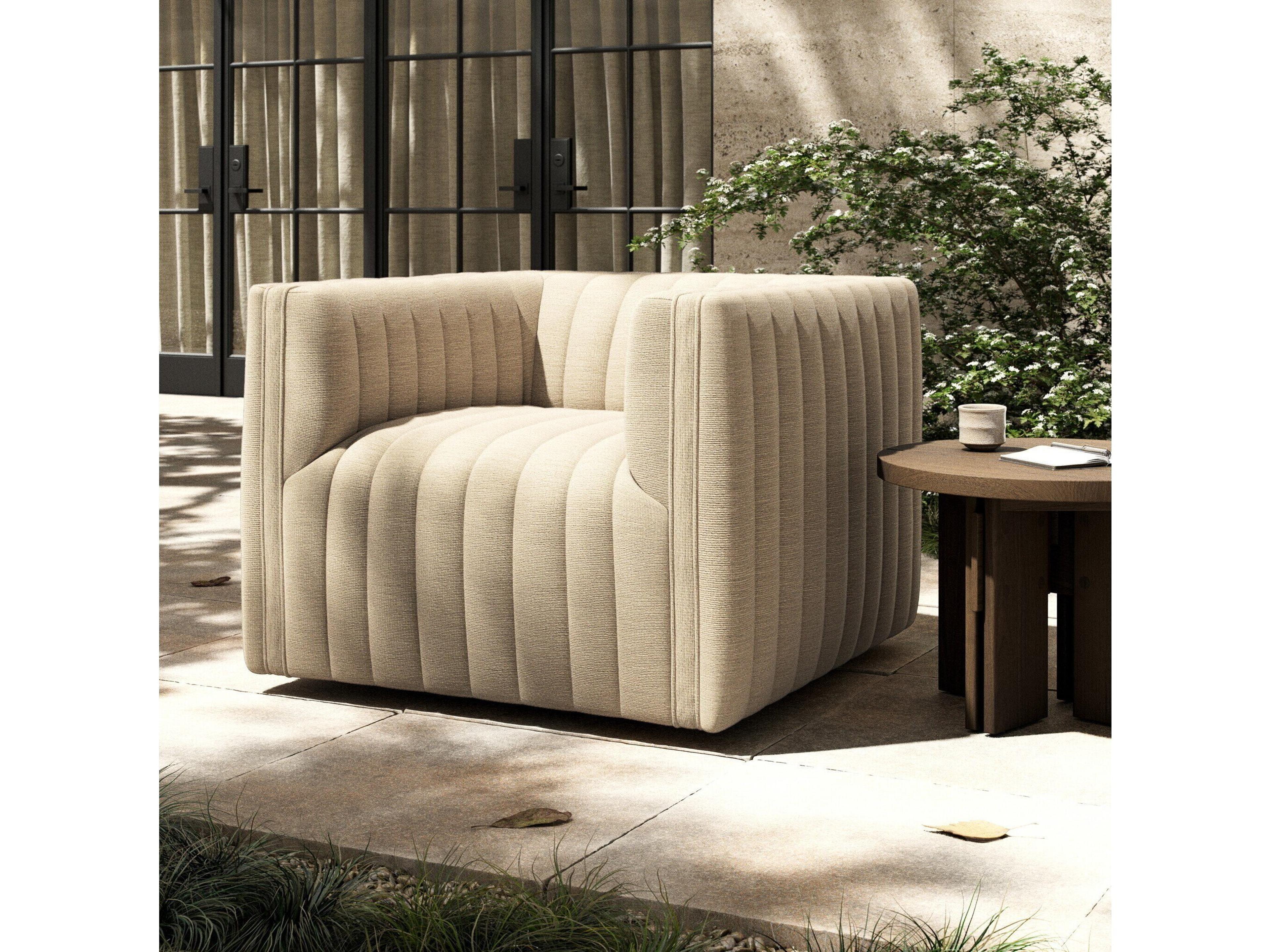 Four Hands Outdoor Grass Roots Ladder Back  Dining Chair - Textured Natural