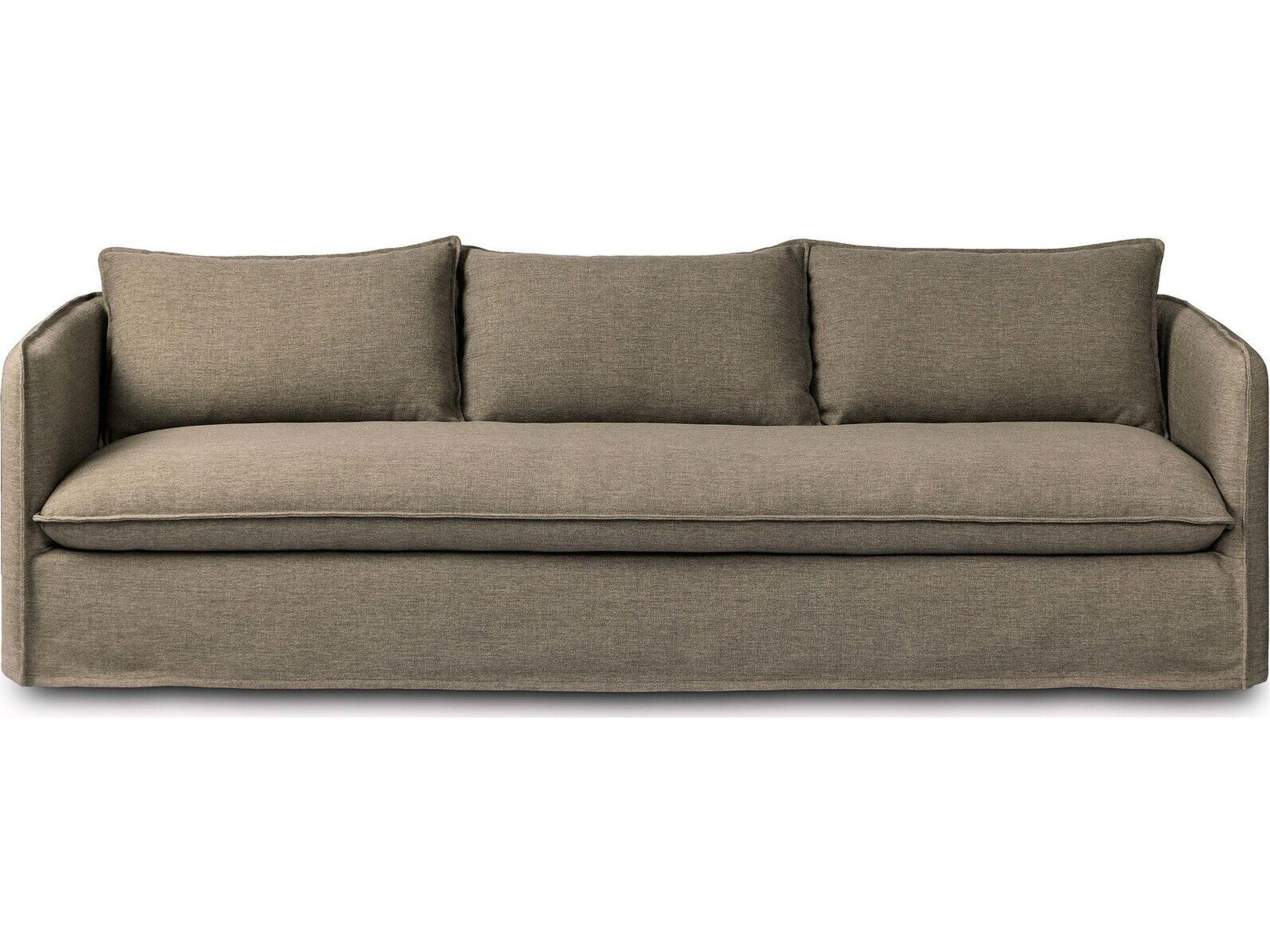 Four Hands Outdoor Westgate Andre Polypropylene Cushion Sofa in Alessi Fawn