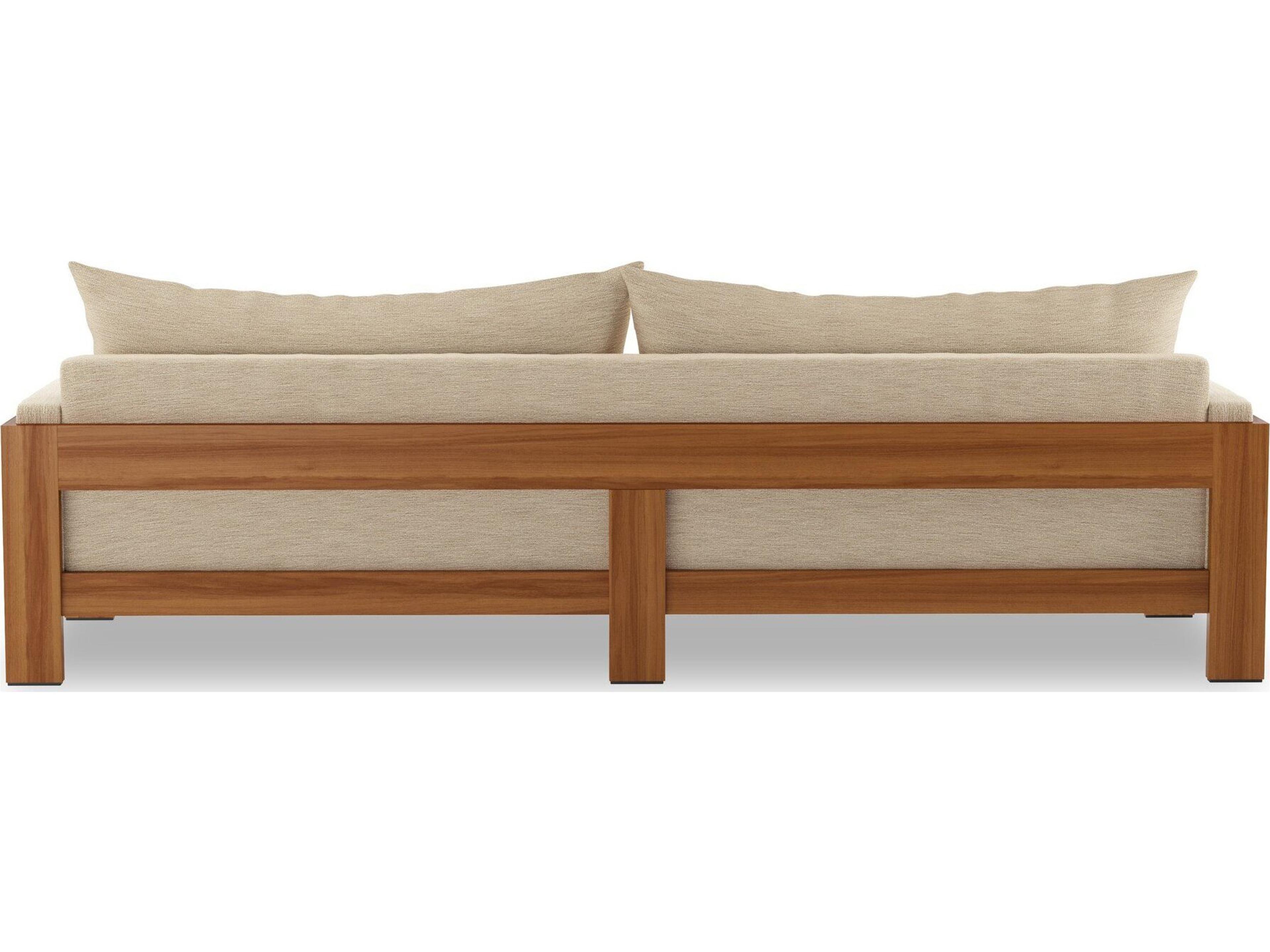 Luxecor Globetrotter Outdoor Natural Teak Sofa with Casa Cream Cushion