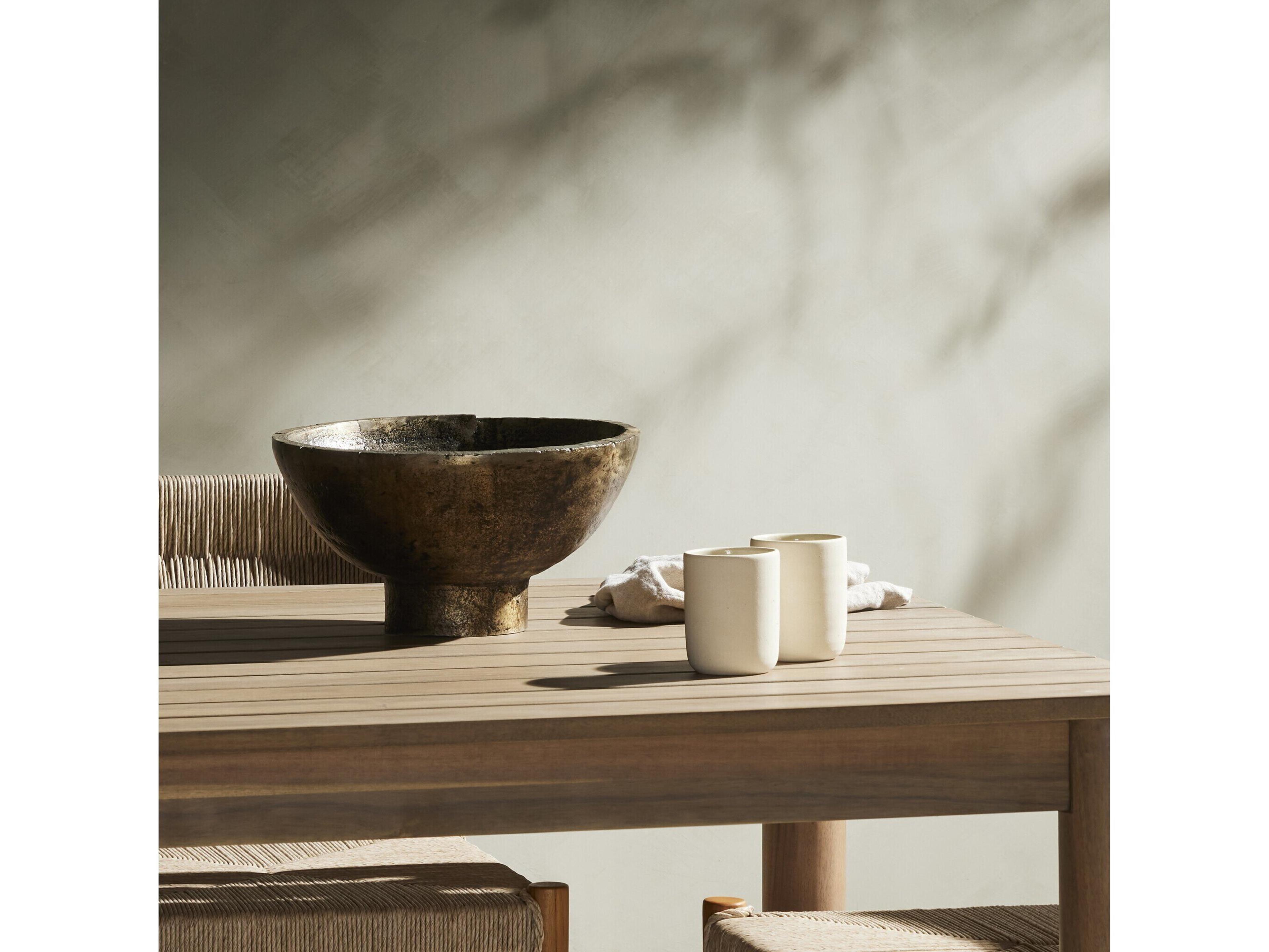 Globetrotter Outdoor 13'' Rustic Cast Aluminum Decorative Bowl