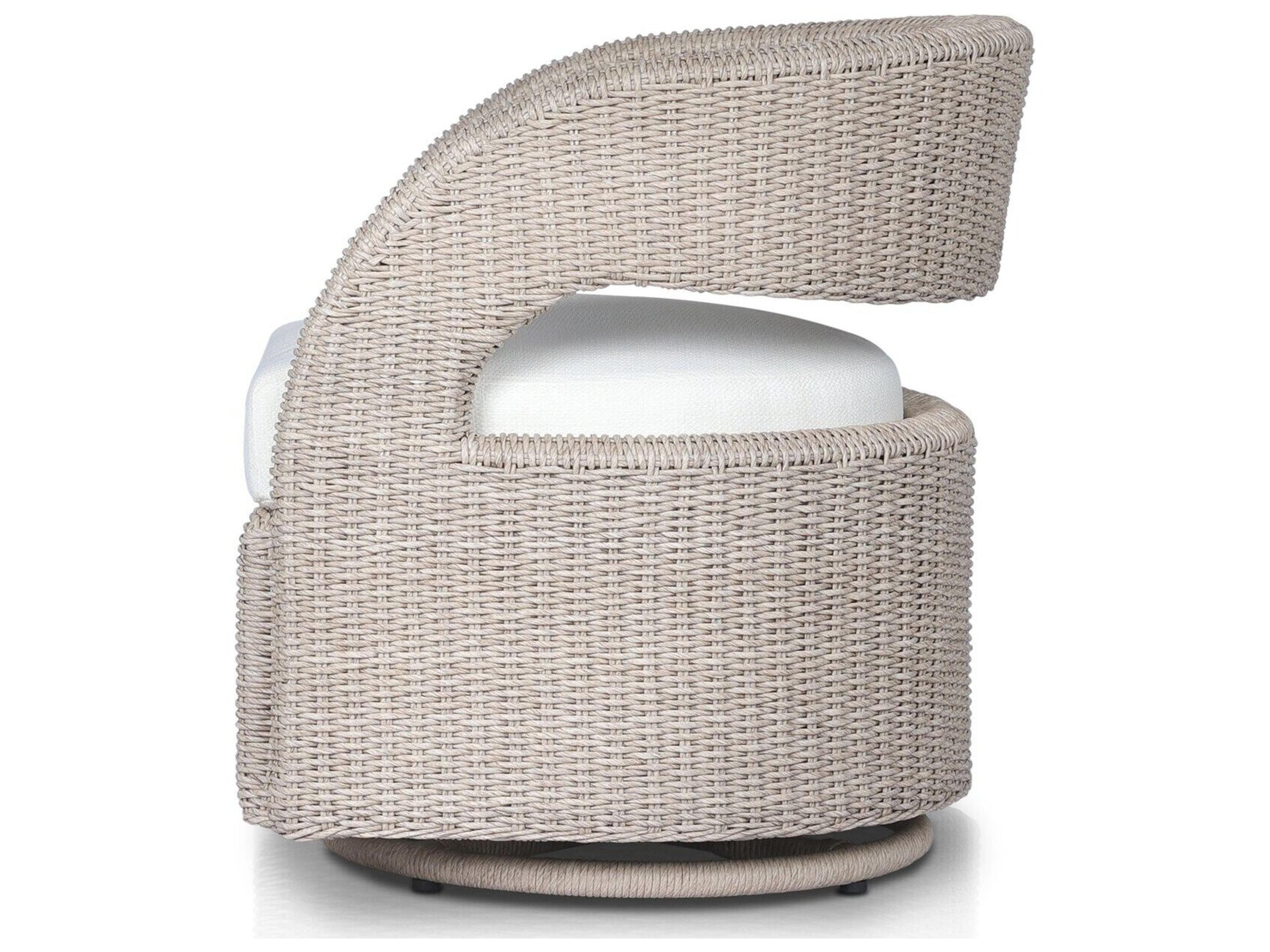 Four Hands Outdoor Solano Porto  Swivel Chair - Ellor Brown