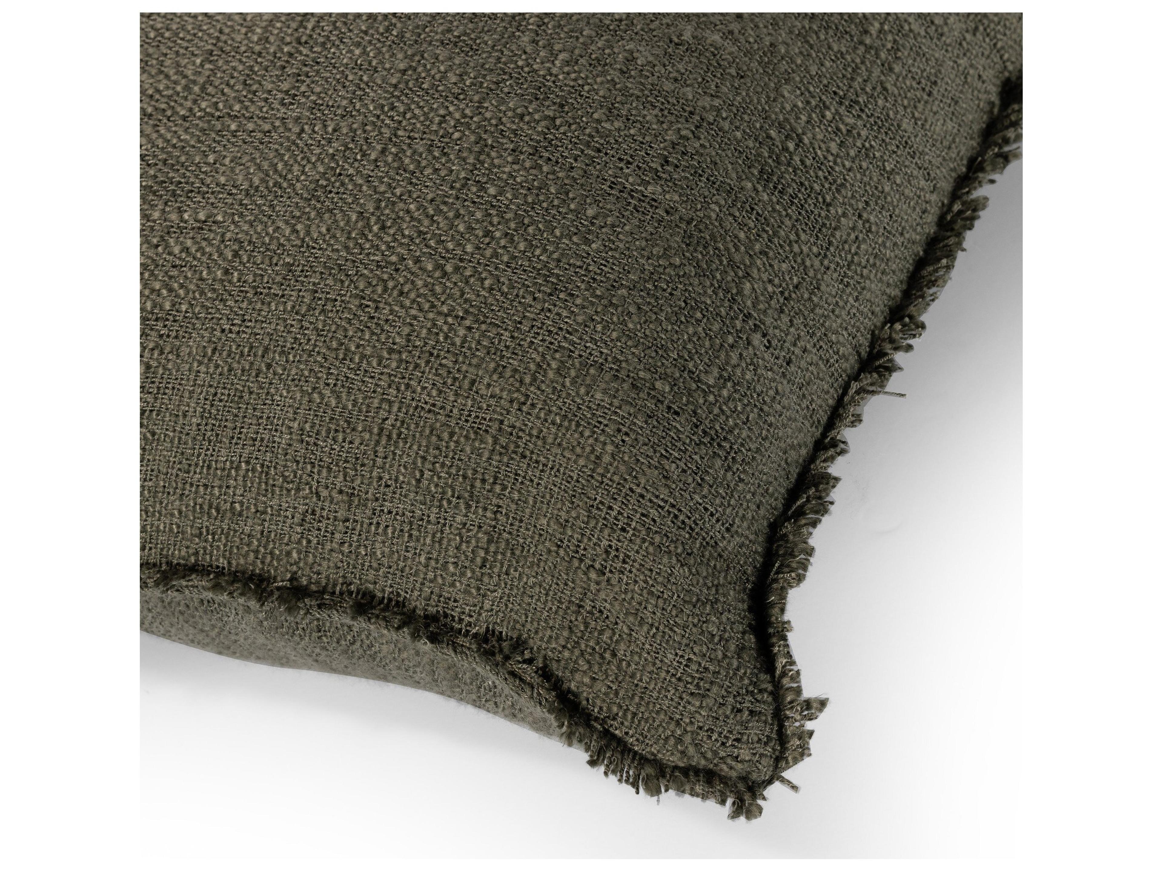 Four Hands Outdoor Willow Textured Olive Pillow