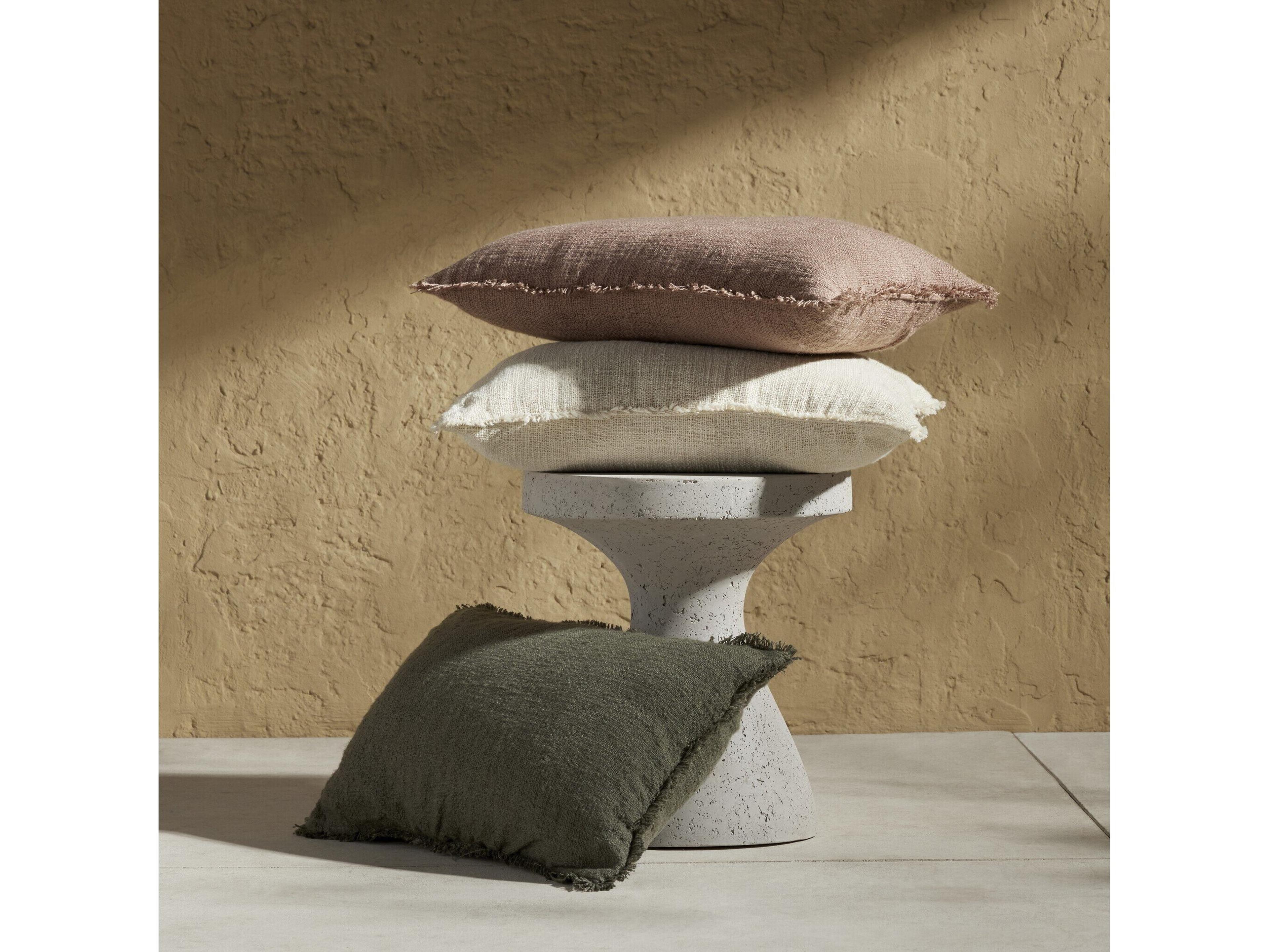 Globetrotter Outdoor Textured Olive Pillow