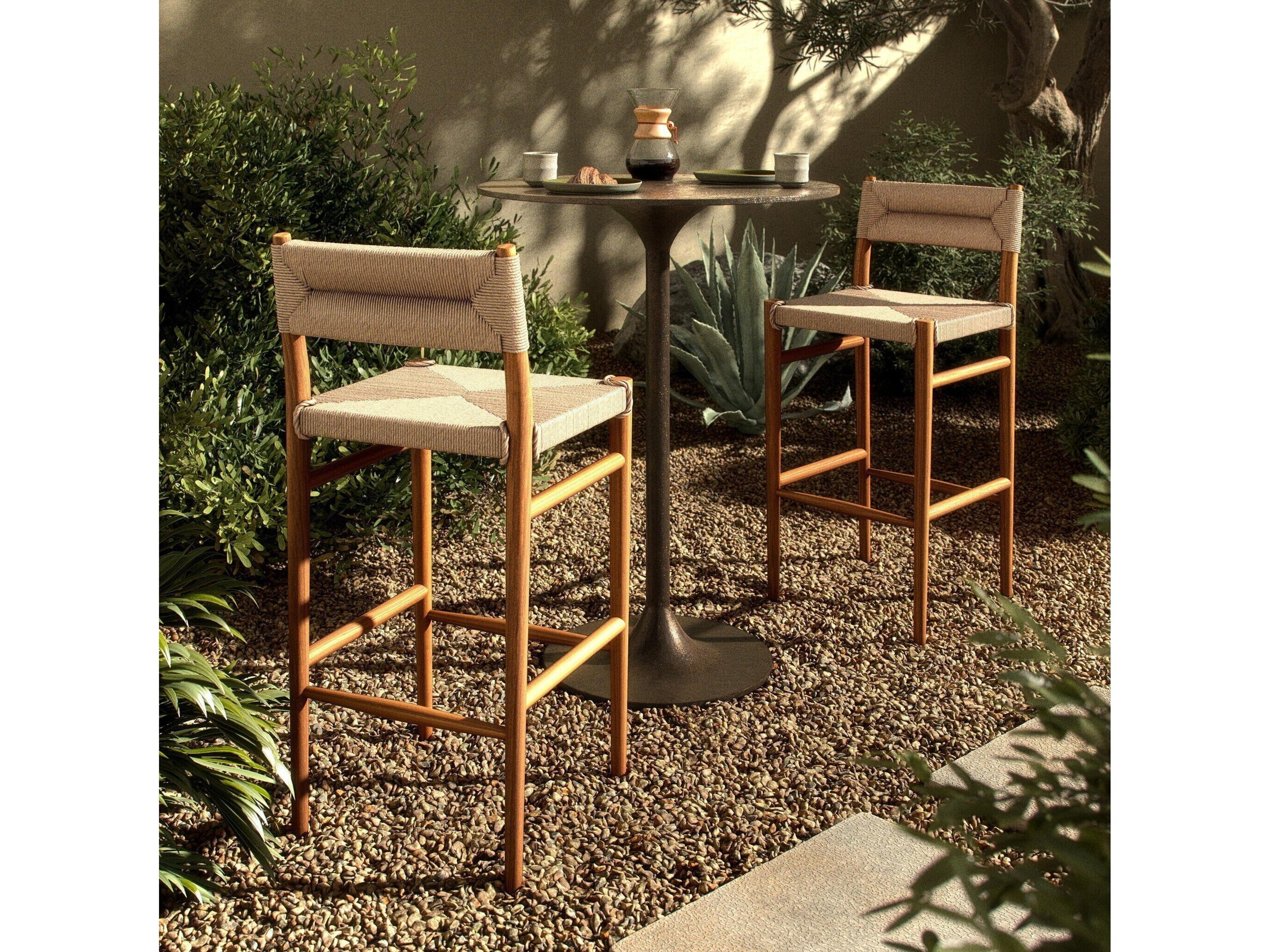 Four Hands Outdoor Grass Roots Lomas Bar Stool