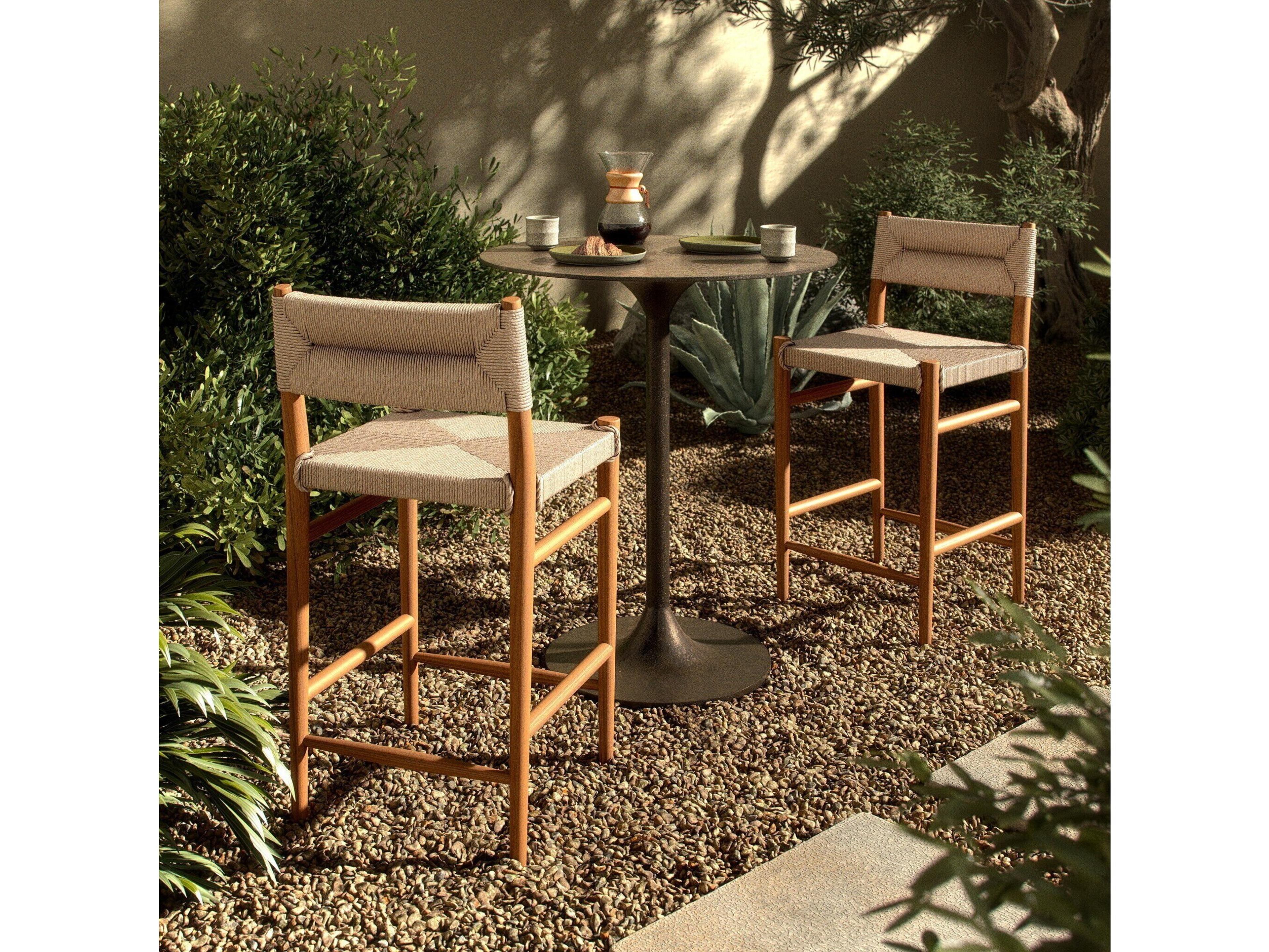 Four Hands Outdoor Grass Roots Lomas Counter Stool