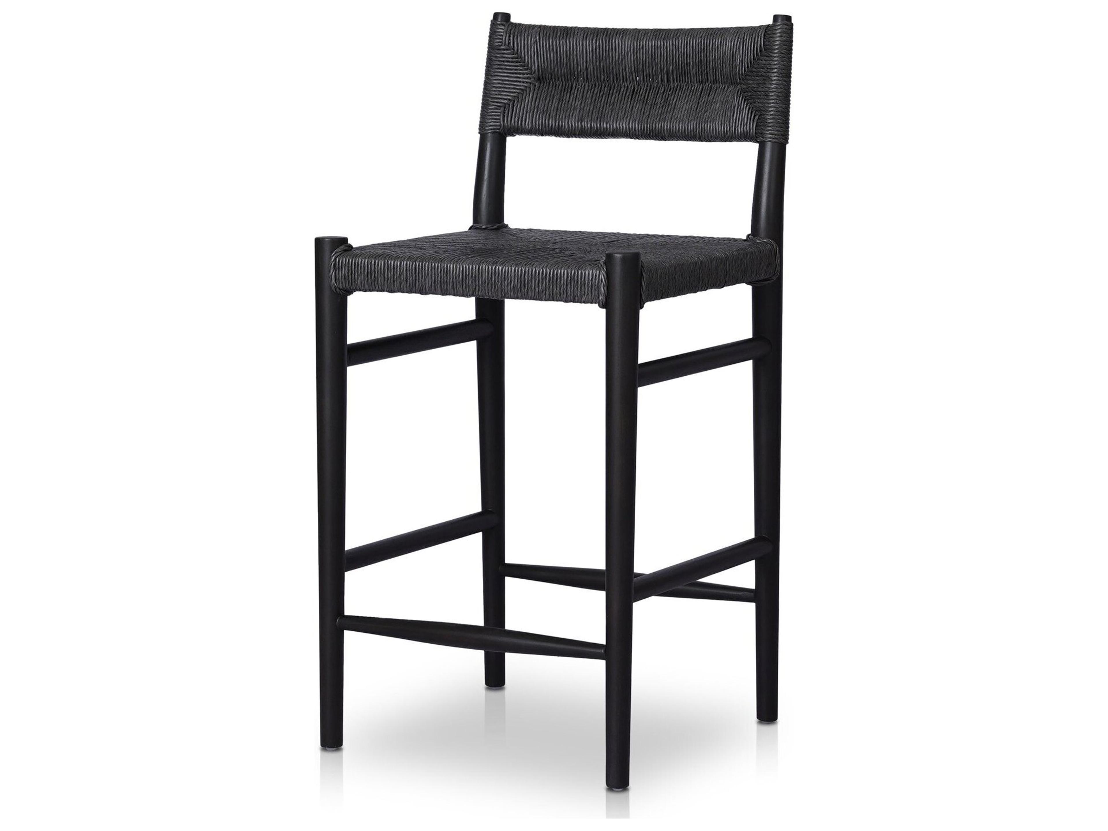 Grass Roots Teak Wicker Counter Stool