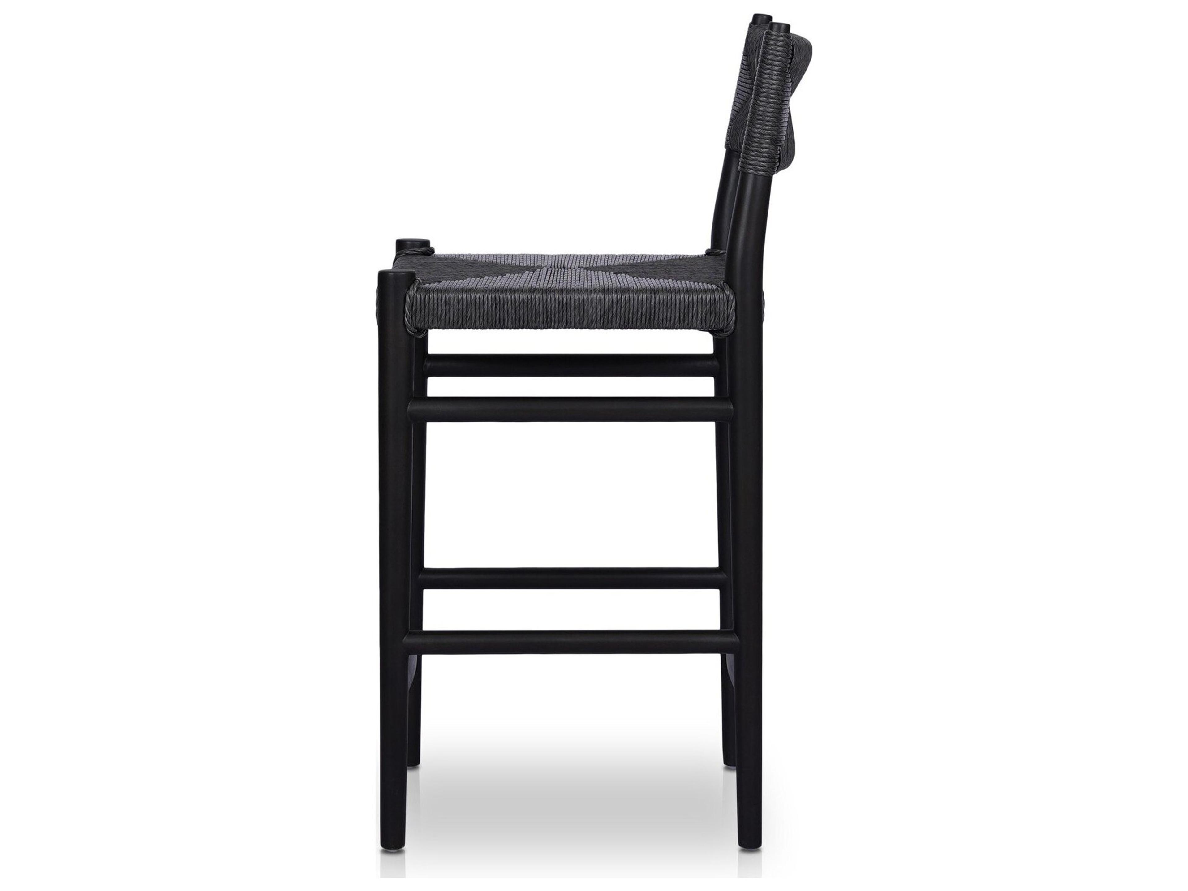 Four Hands Outdoor Grass Roots Teak Wicker Counter Stool