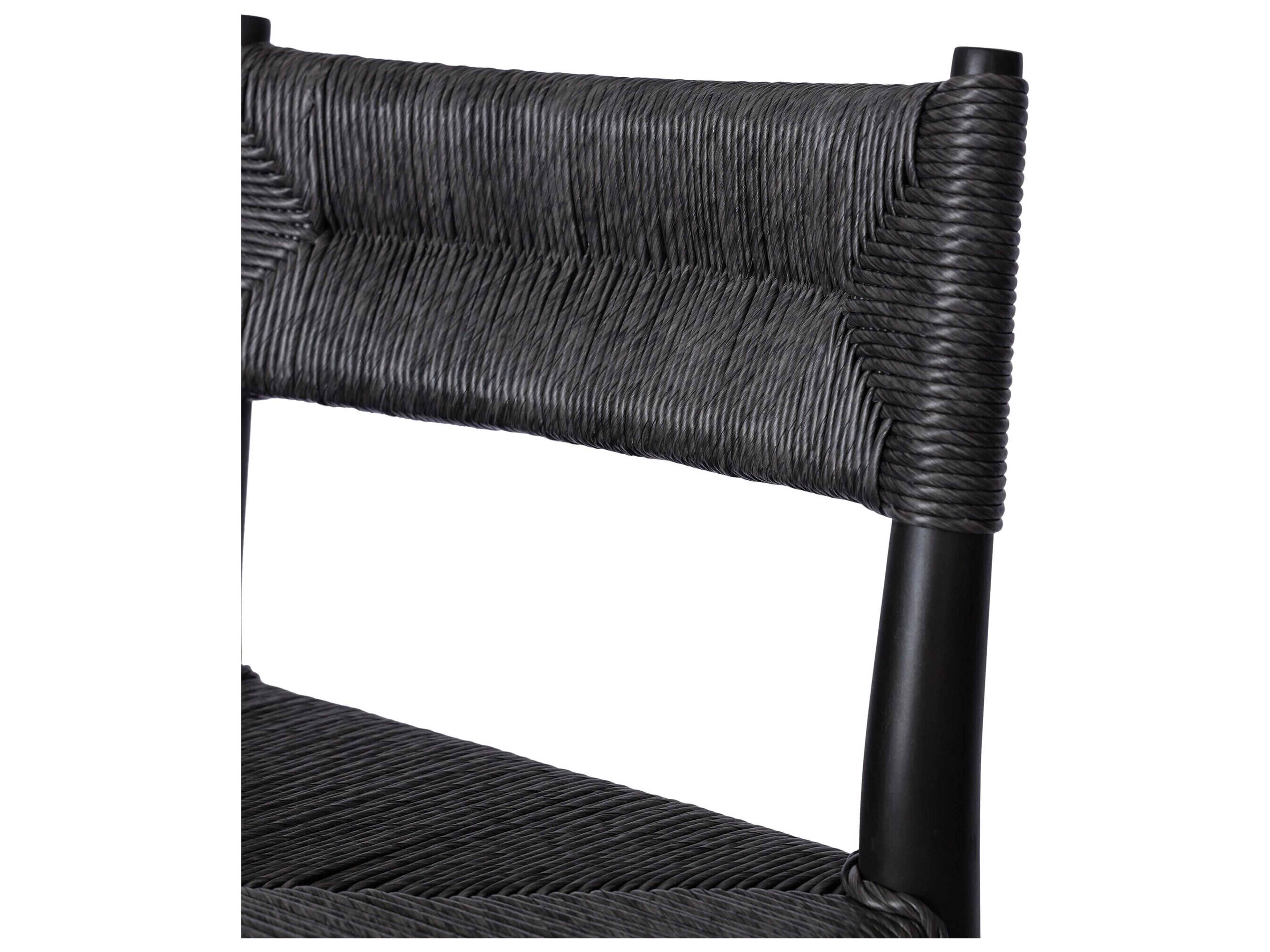 Four Hands Outdoor Grass Roots Teak Wicker Counter Stool