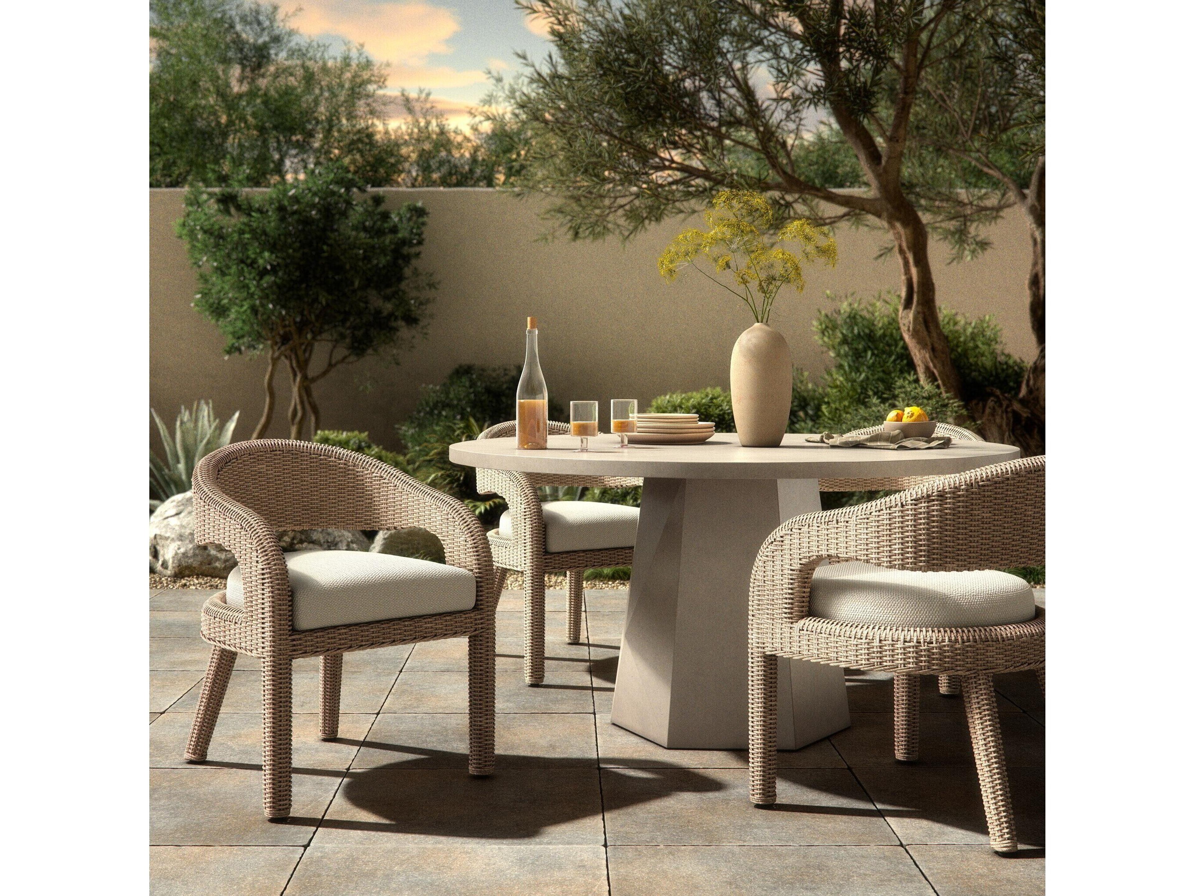 Four Hands Outdoor Grass Roots Lomas  Dining Armchair-Natural