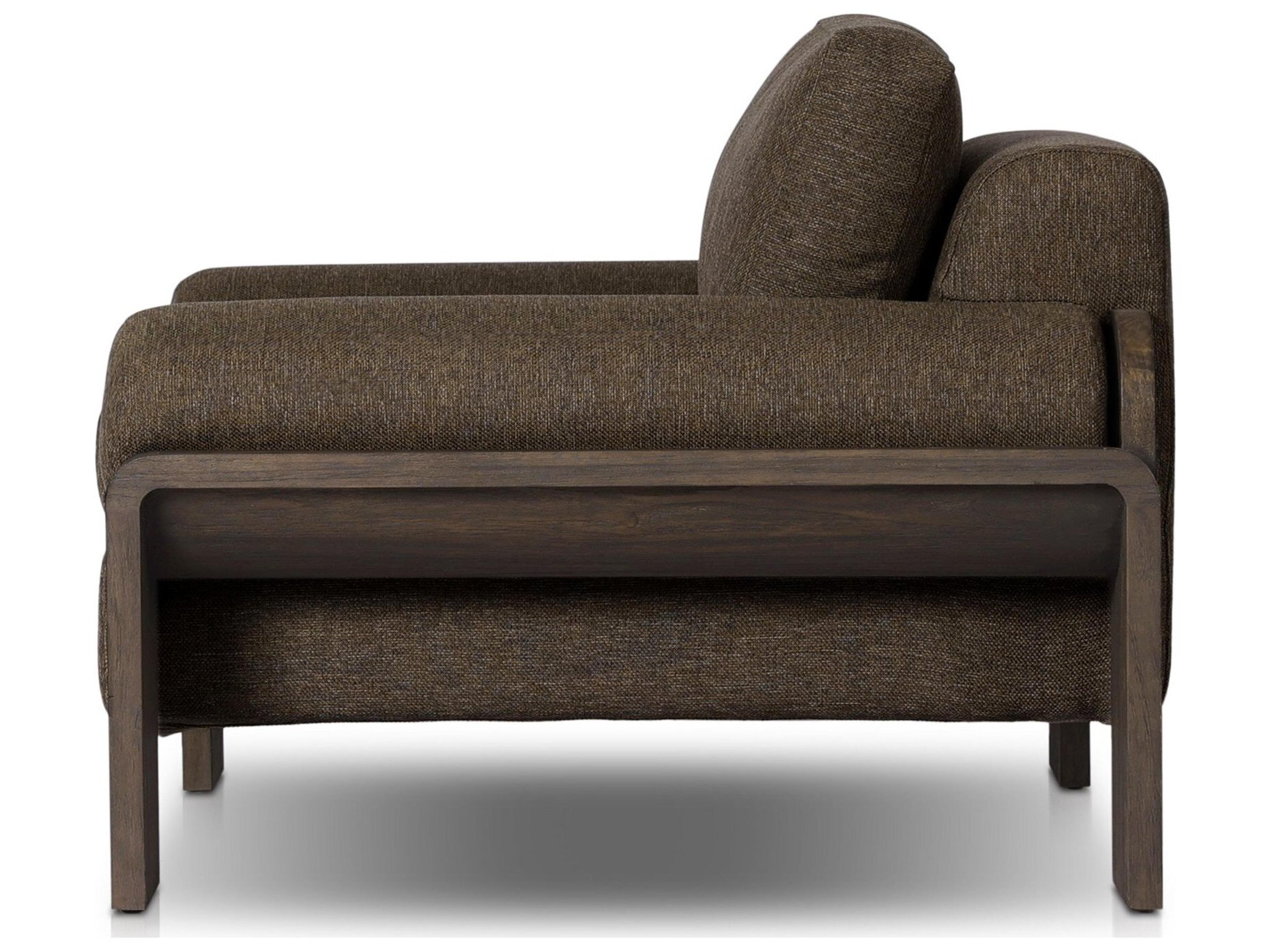 Luxecor Globetrotter Outdoor Joette Ellor Brown Stained Saddle Polypropylene Cushion Lounge Chair