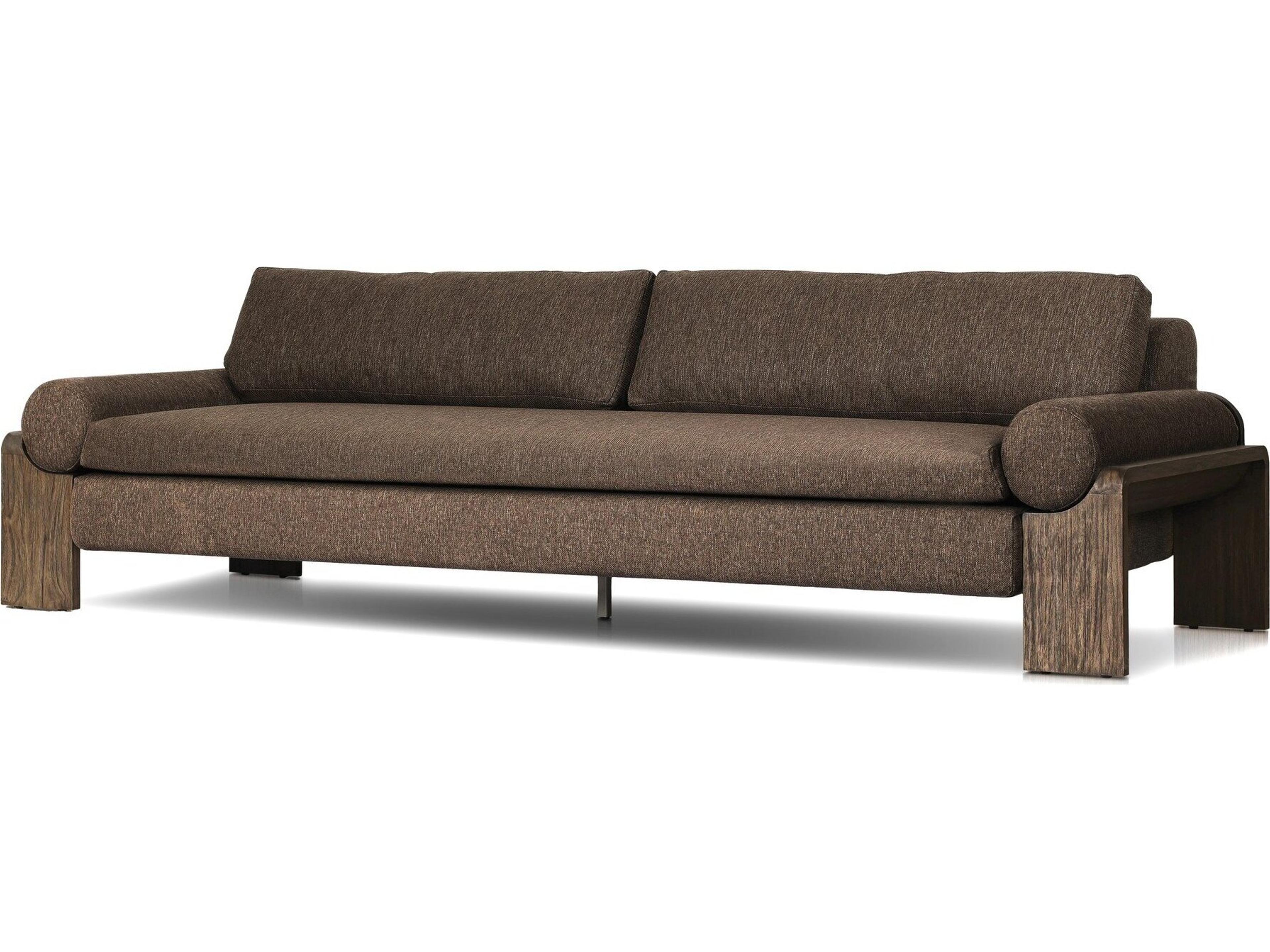 Pembrook Joette Ellor Brown Stained Saddle Polypropylene Cushion Sofa