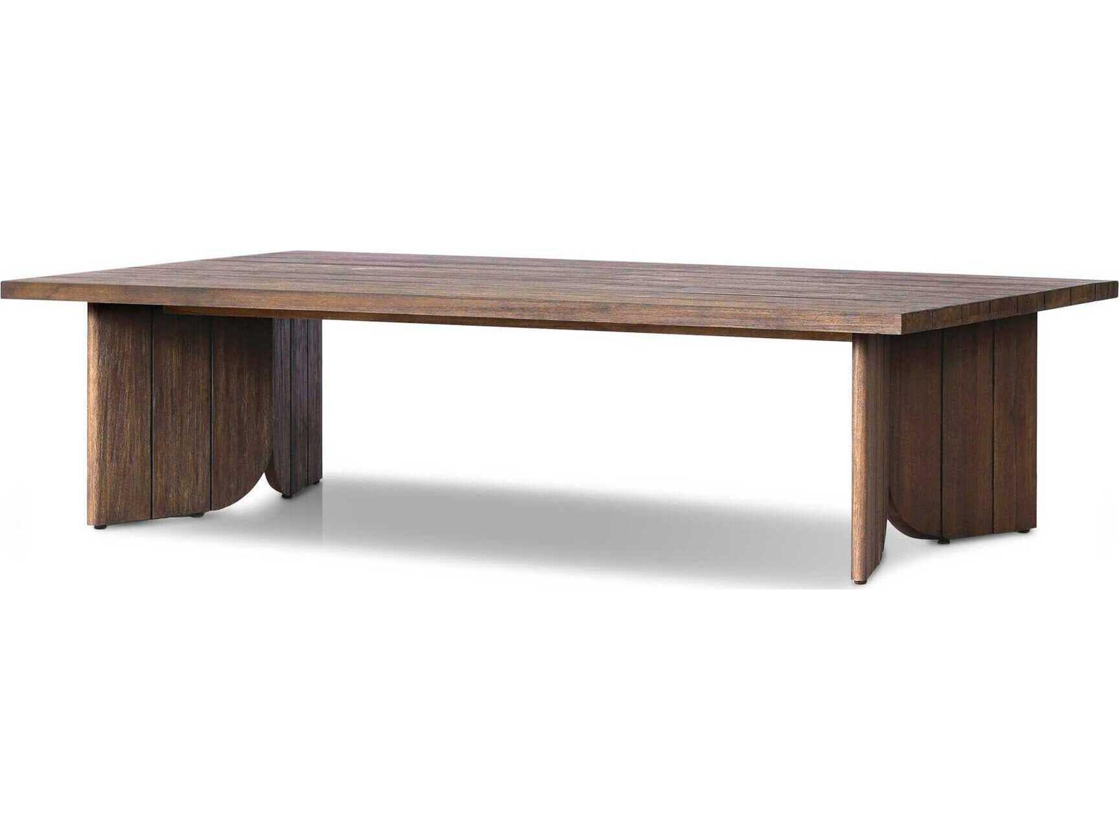 Globetrotter Outdoor Joette Stained Saddle Brown Teak Rectangular Coffee Table