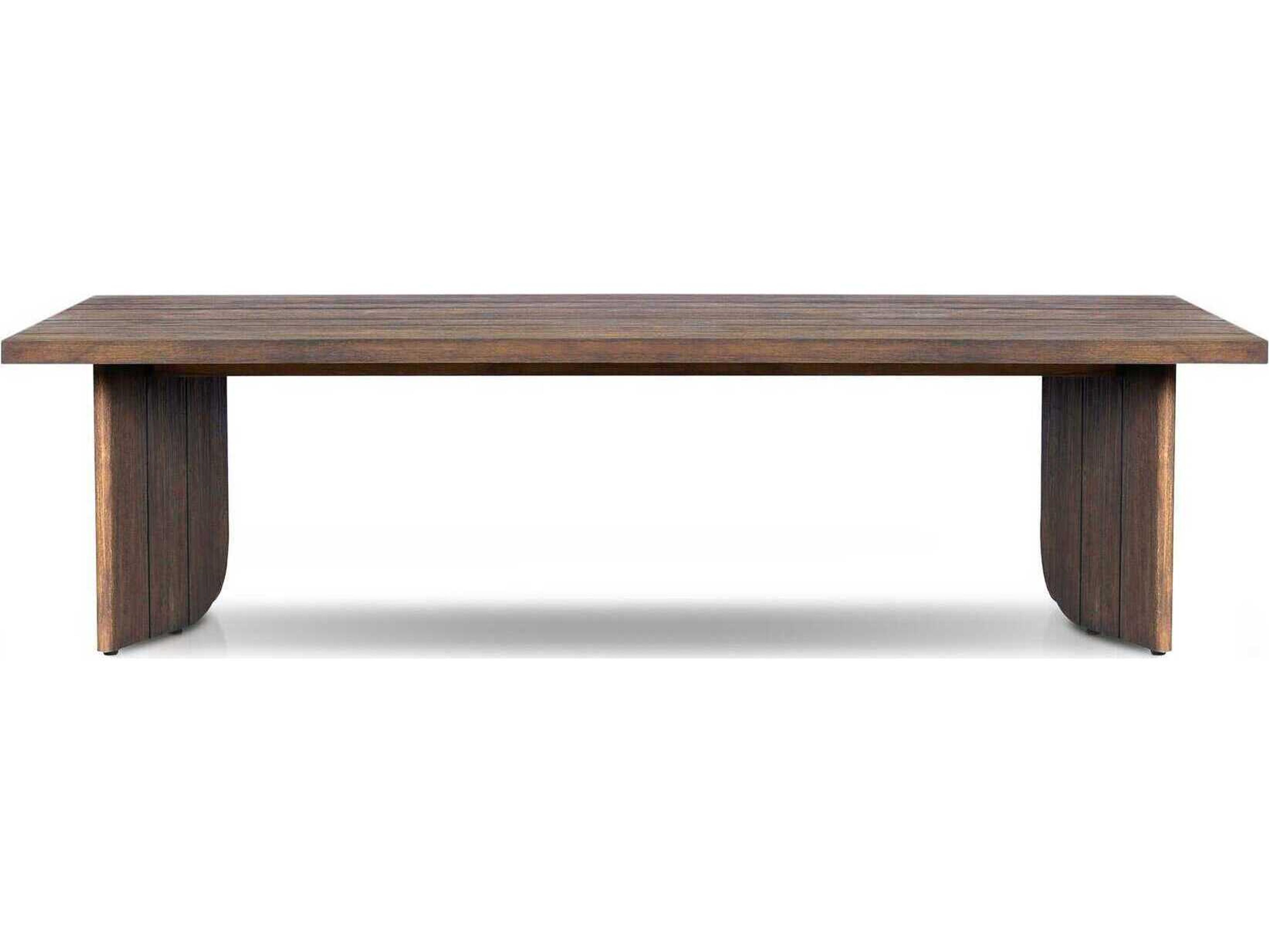 Luxecor Globetrotter Outdoor Joette Stained Saddle Brown Teak Rectangular Coffee Table
