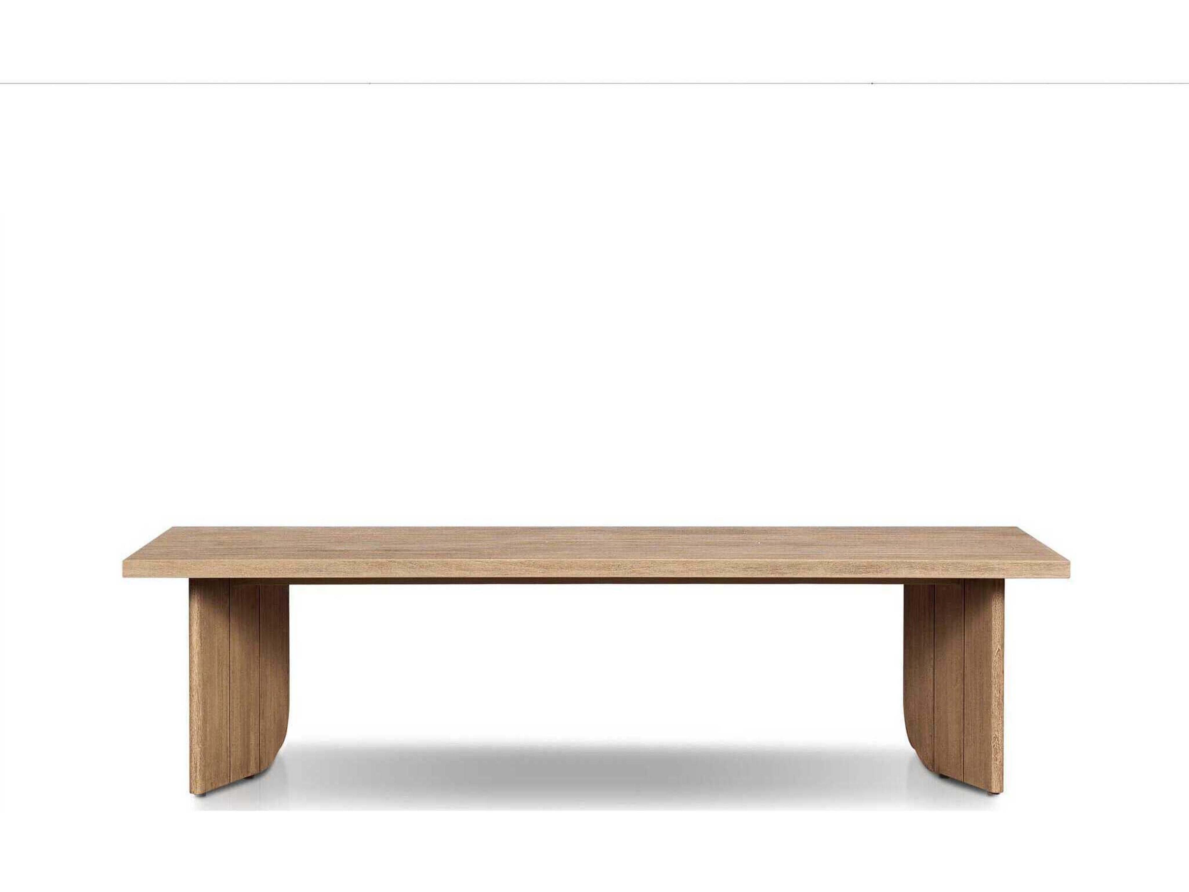 Luxecor Globetrotter Outdoor Joette Washed Brown Teak Rectangular Coffee Table