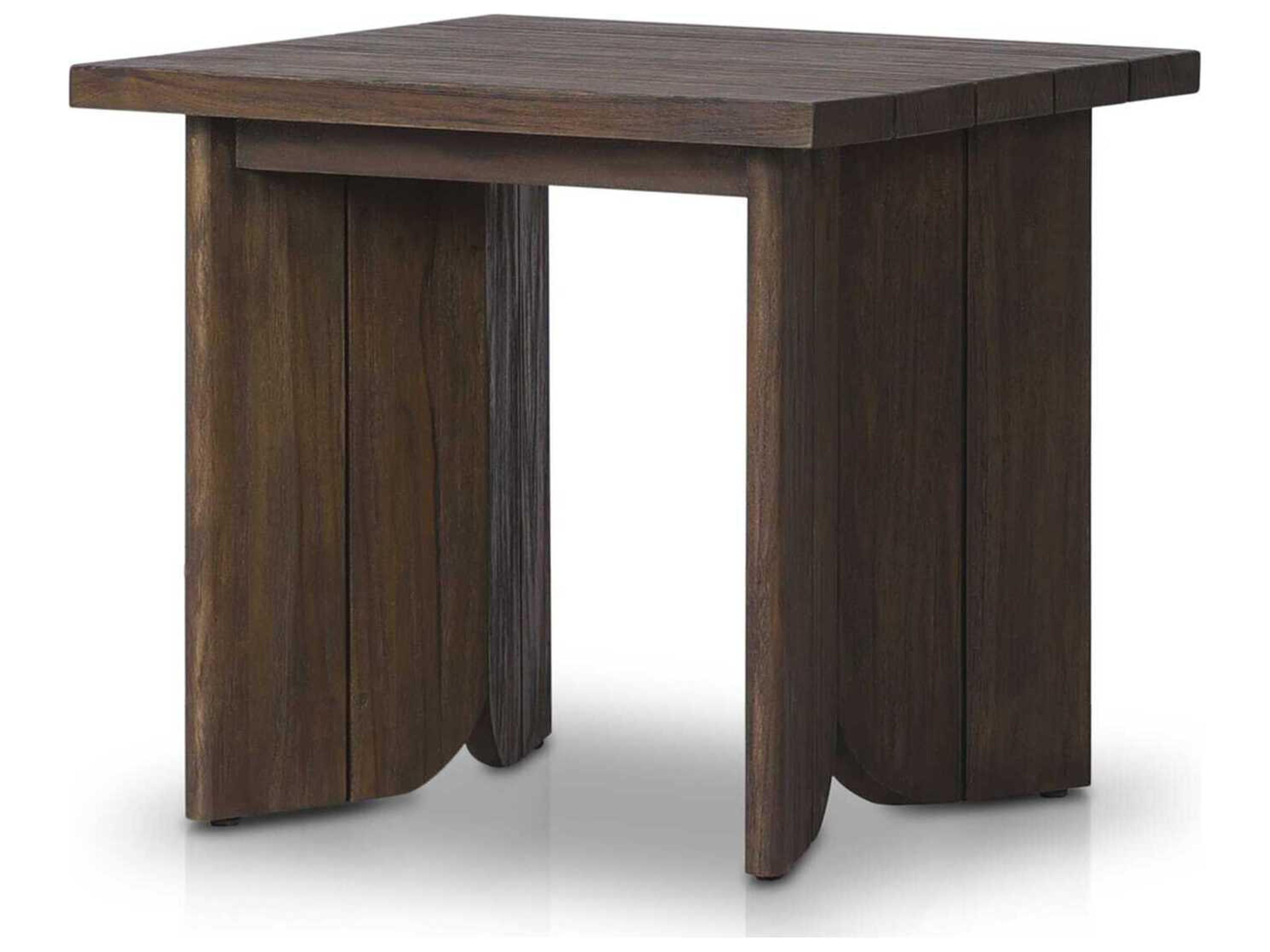 Globetrotter Outdoor Joette Stained Saddle Brown Teak Square End Table