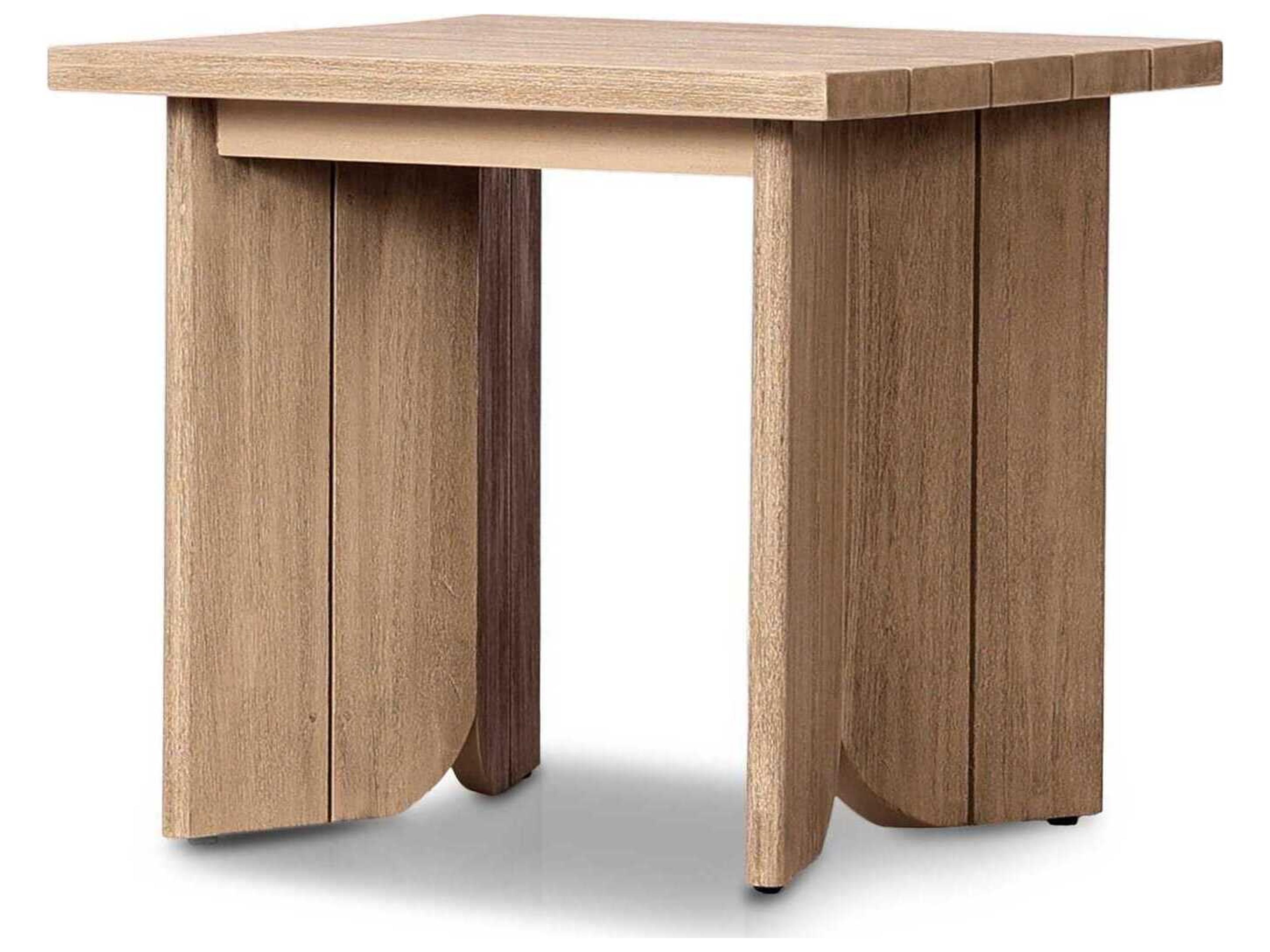 Globetrotter Outdoor Joette Washed Brown Teak Square End Table