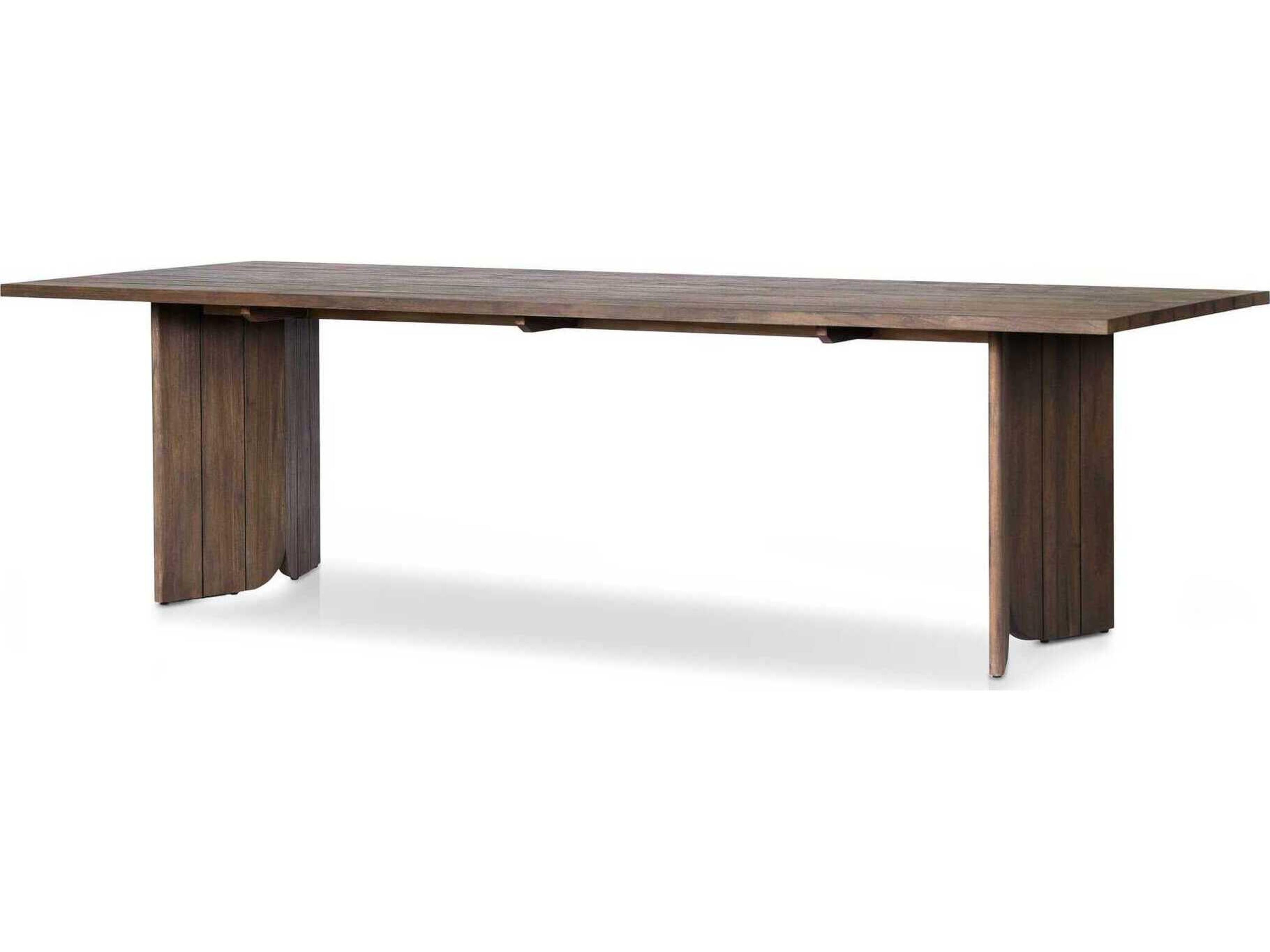 Globetrotter Outdoor Joette Stained Saddle Brown Teak Rectangular Dining Table