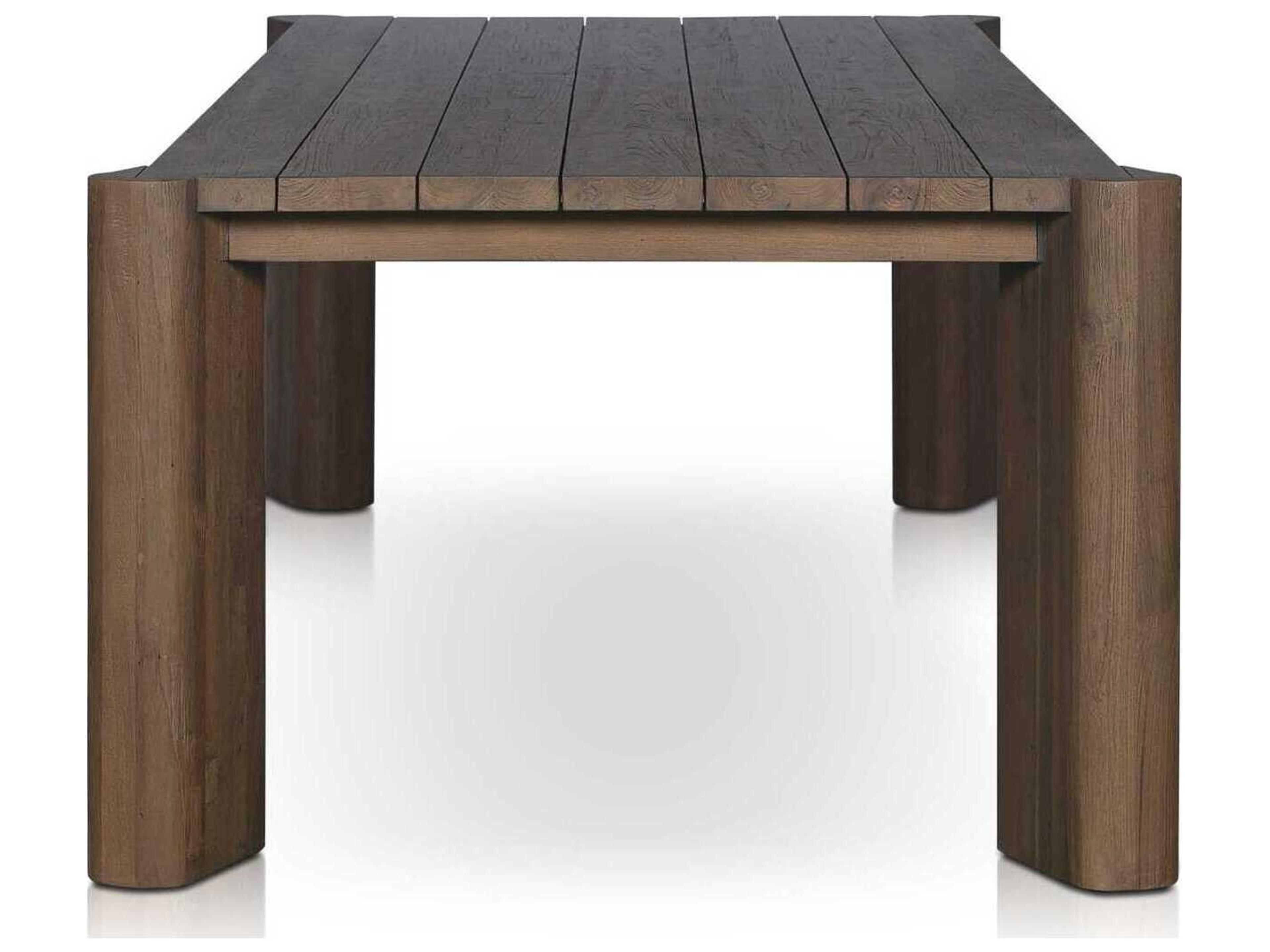 Luxecor Globetrotter Outdoor Soho Stained Heritage Brown Teak Rectangular Dining Table