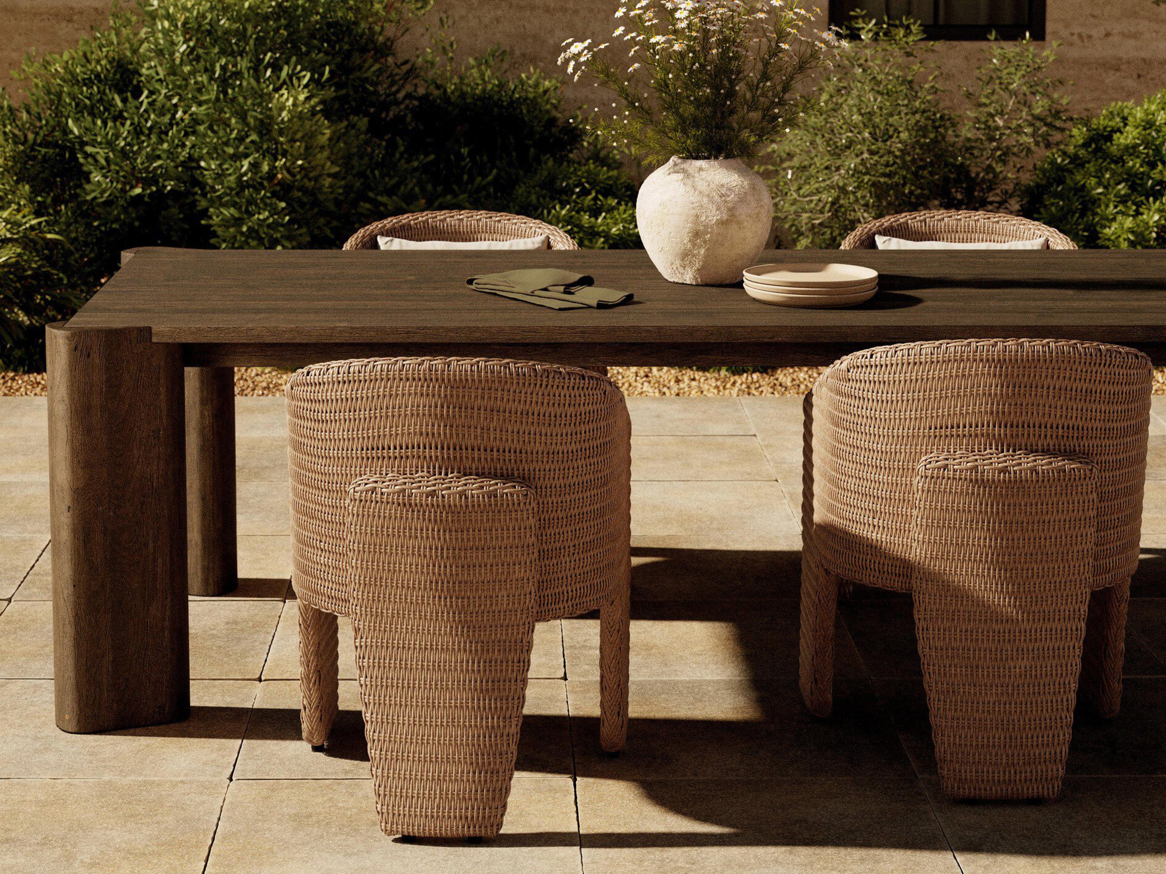 Luxecor Globetrotter Outdoor Soho Stained Heritage Brown Teak Rectangular Dining Table