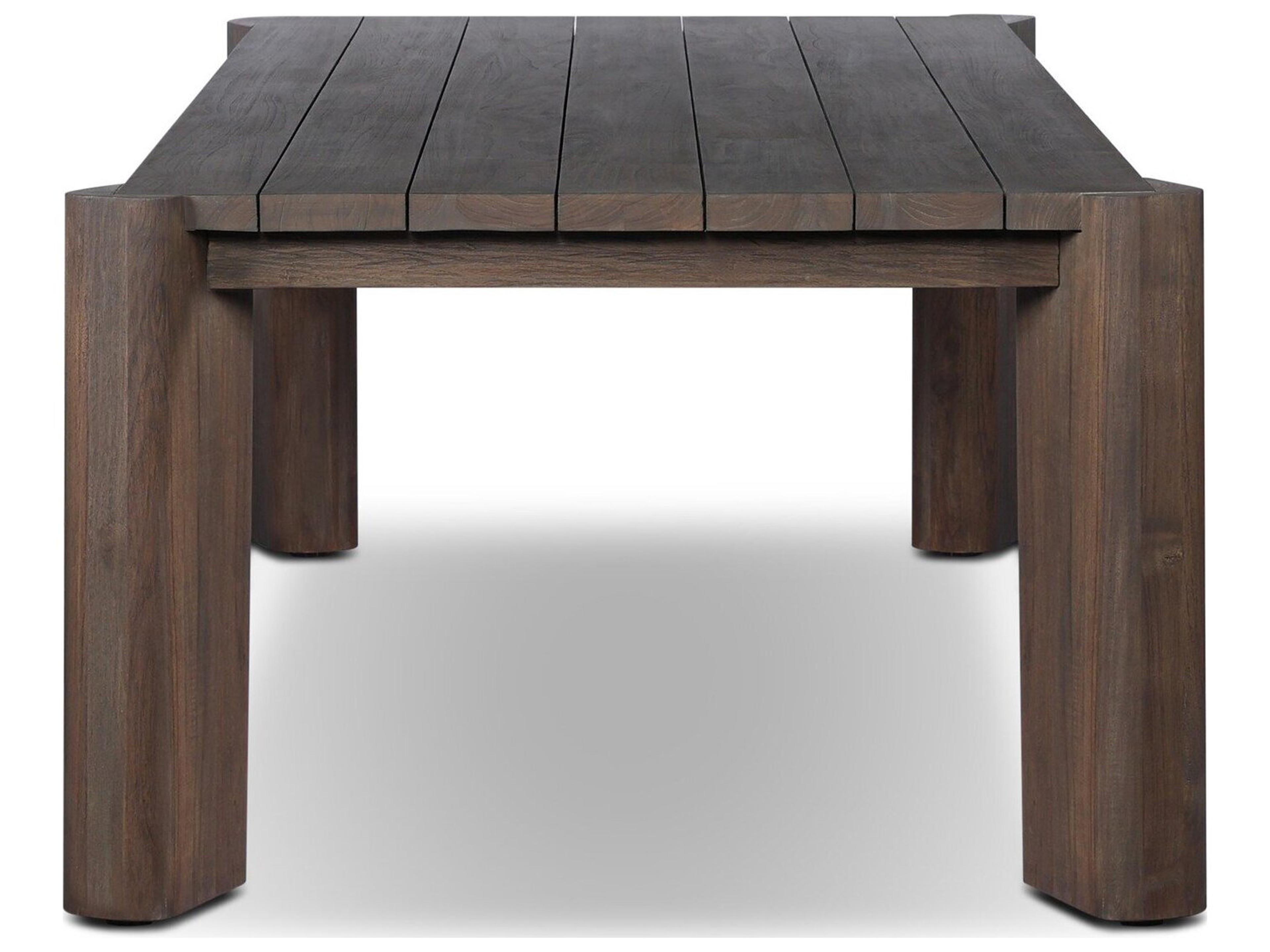 Four Hands Outdoor Soho Outdoor Dining Table - Stained Saddle Brown