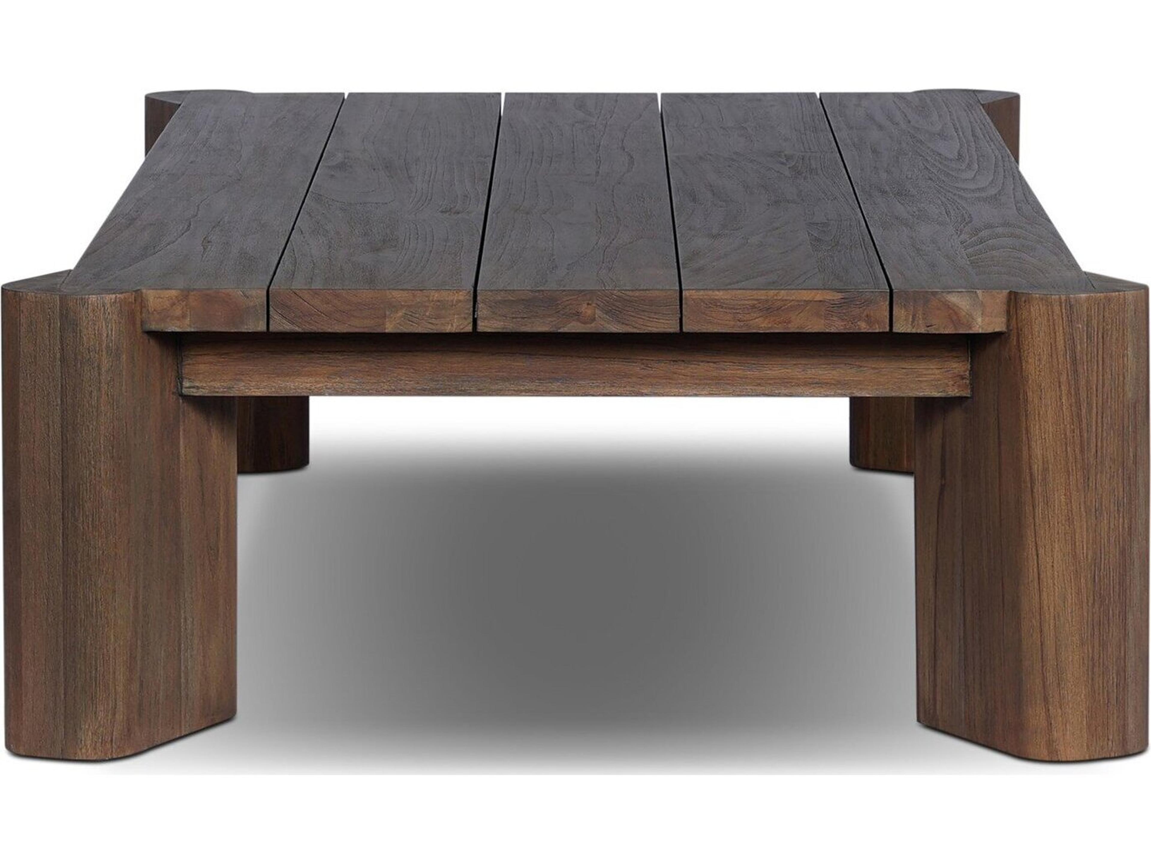 Four Hands Outdoor Soho Outdoor Coffee Table - Stained Saddle Brown