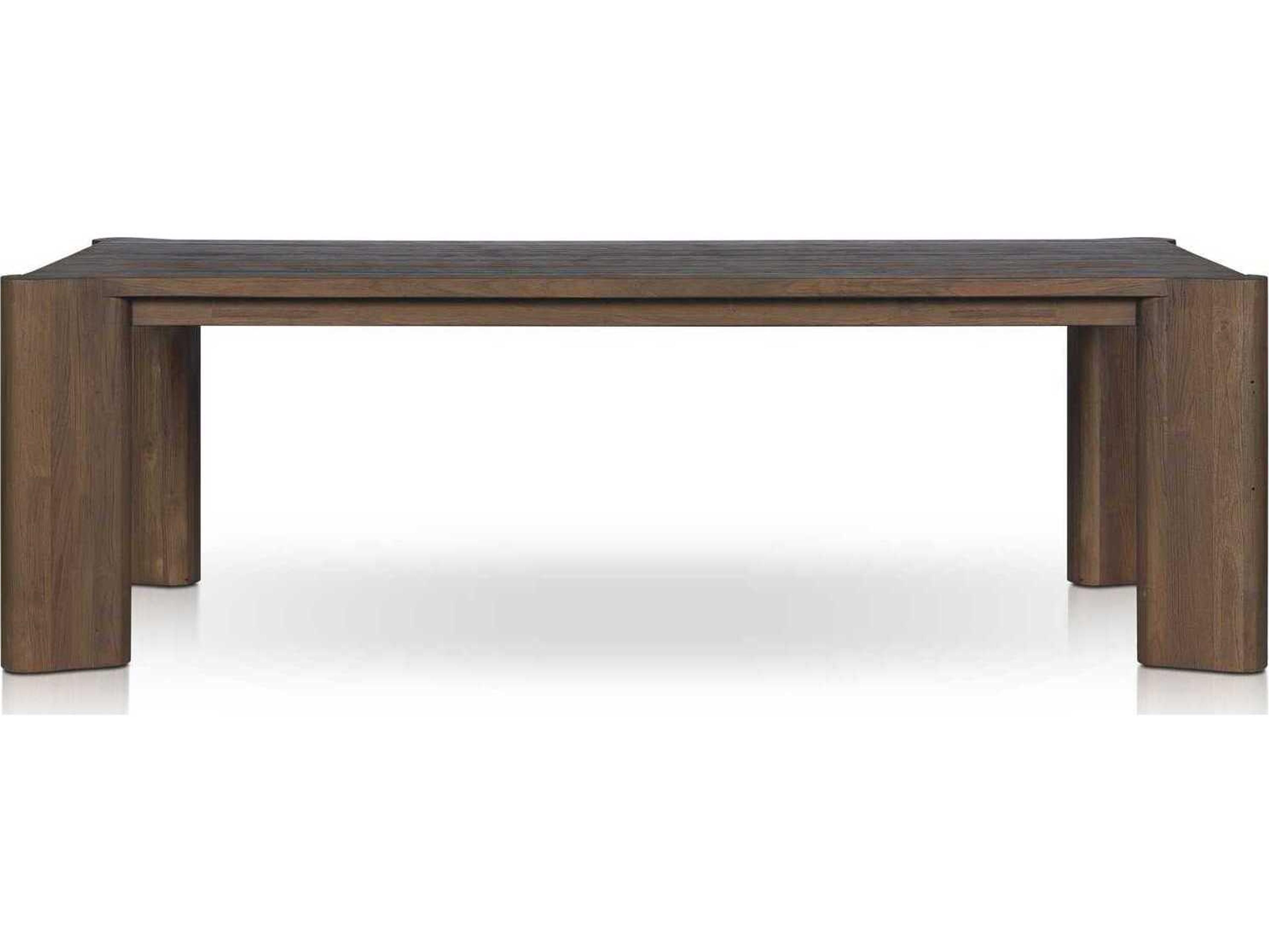 Luxecor Globetrotter Outdoor Soho Stained Heritage Brown Teak Rectangular Dining Table