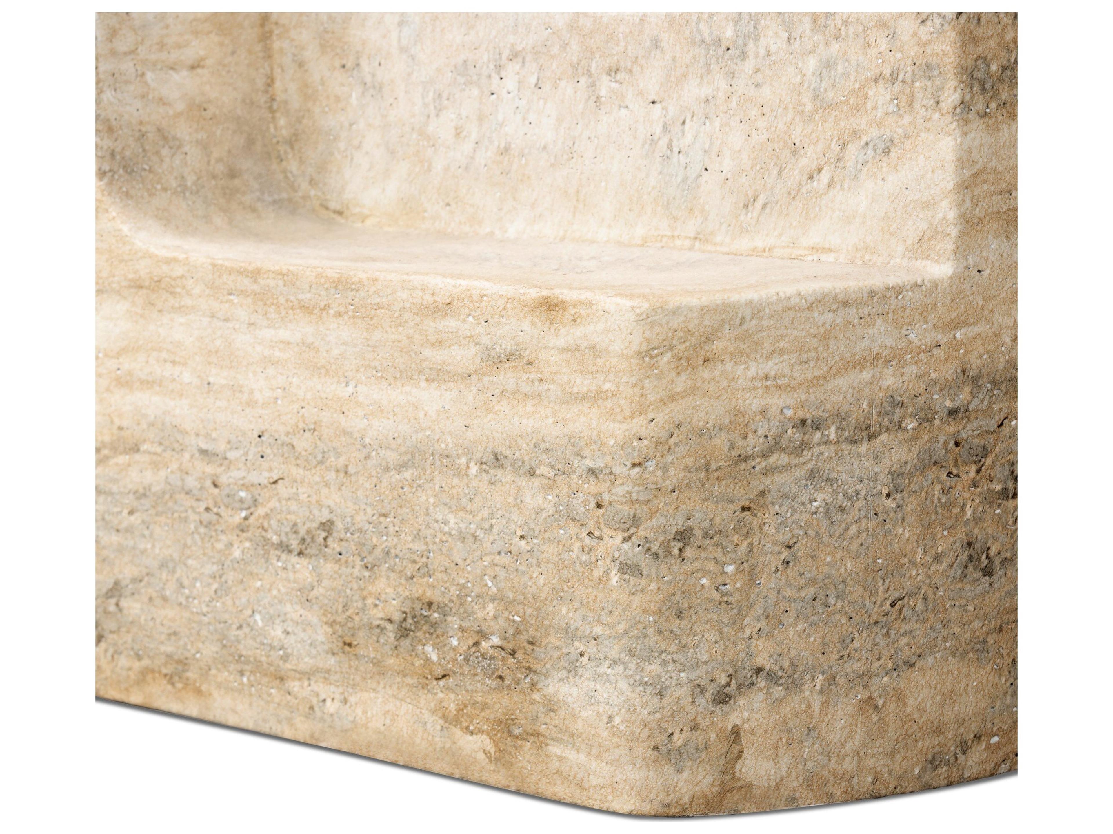 Four Hands Outdoor Chandler Textured Sandy Grey Concrete Square End Table