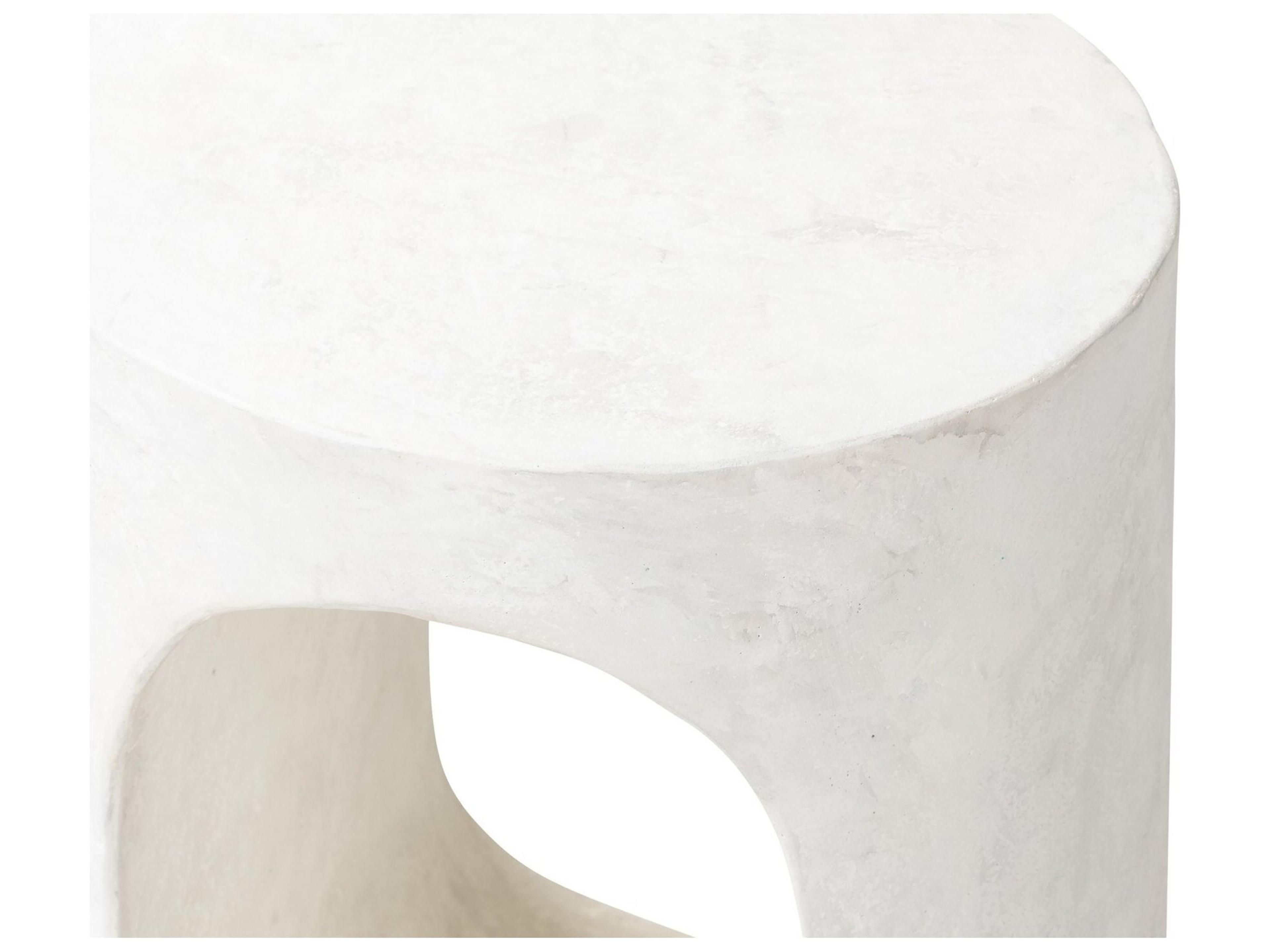Luxecor Globetrotter Outdoor Textured Lunar  Concrete Round End Table