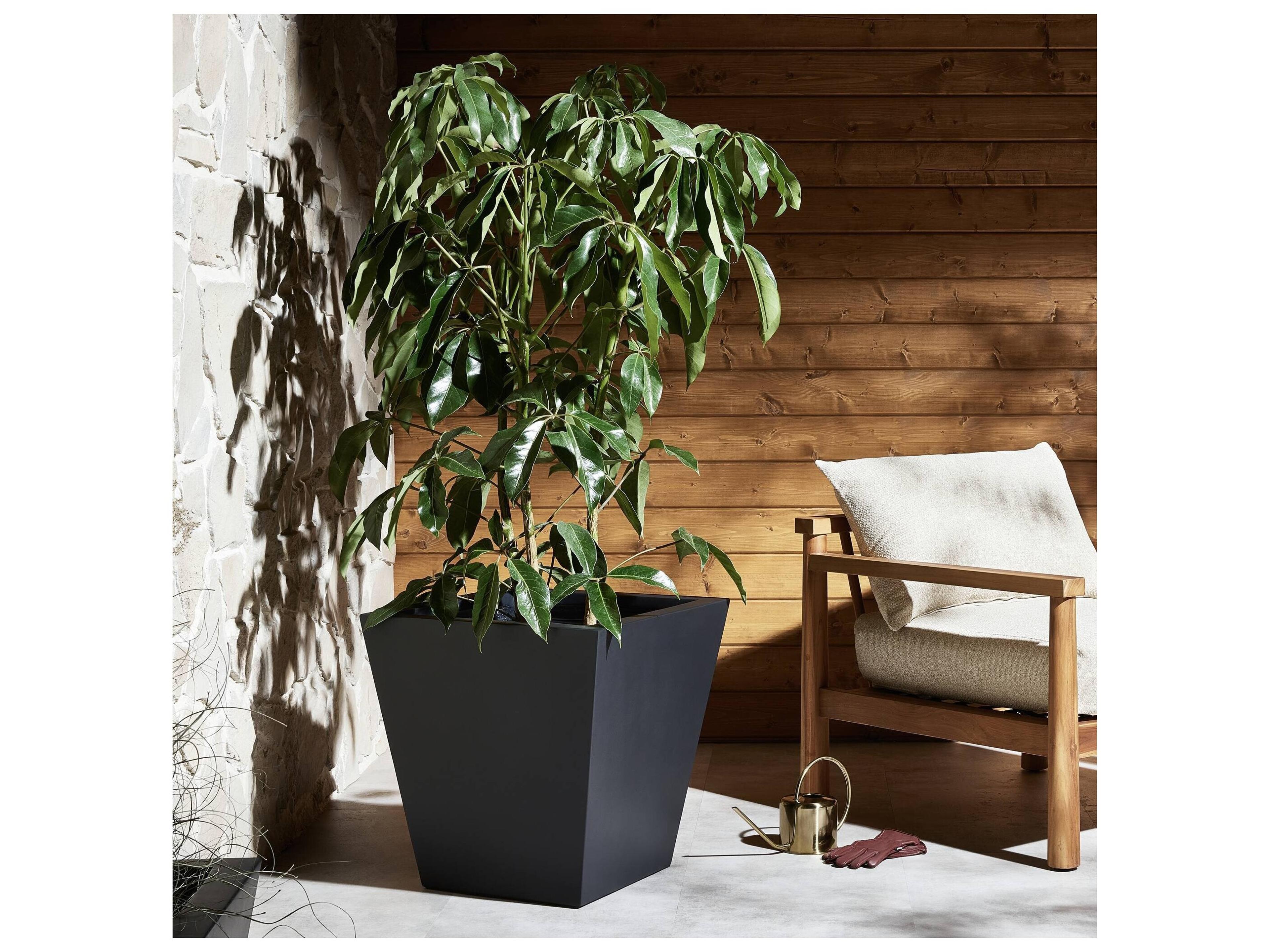Four Hands Outdoor Thayer Black Concrete Planter