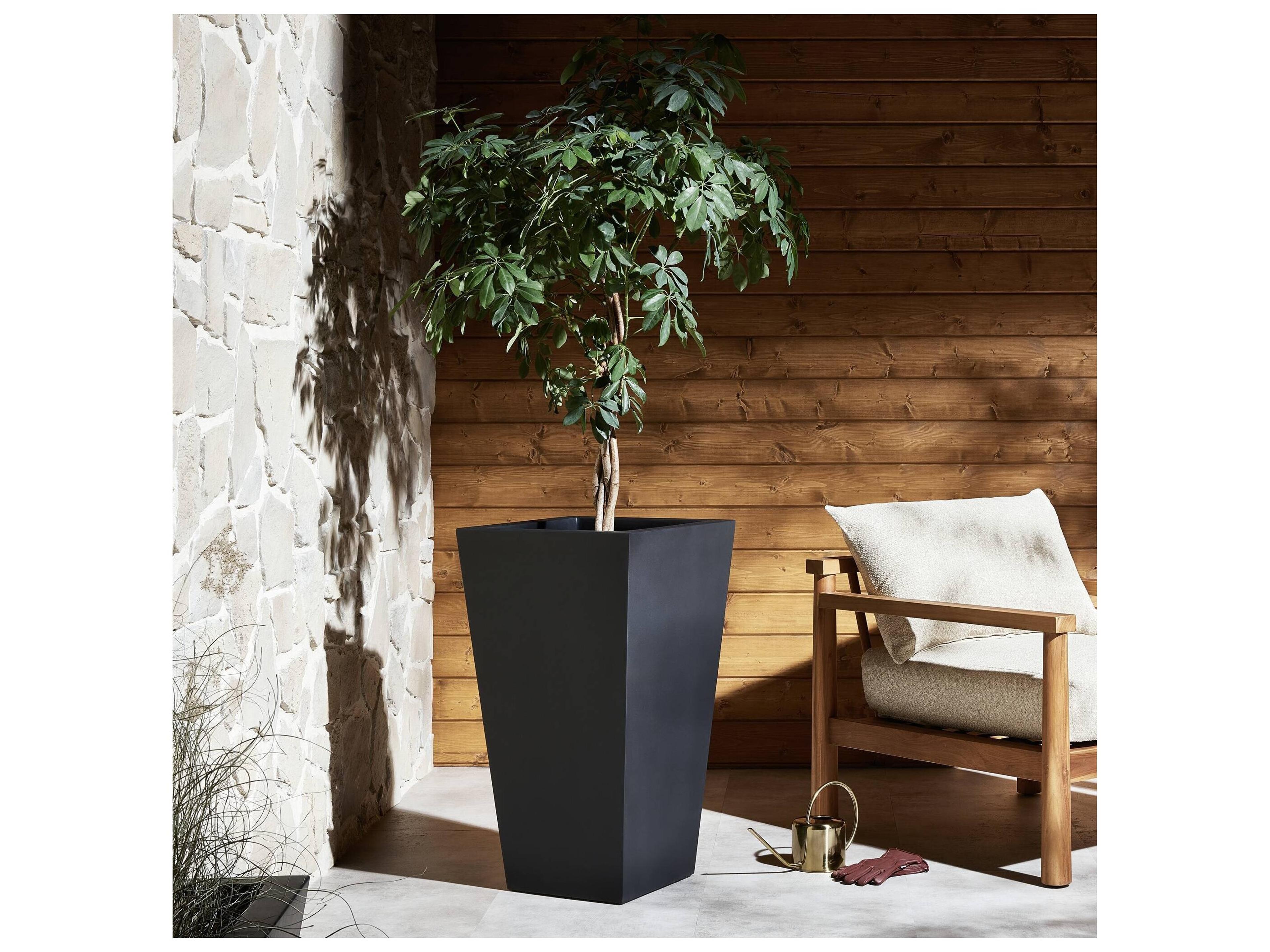 Four Hands Outdoor Thayer Black Concrete Planter