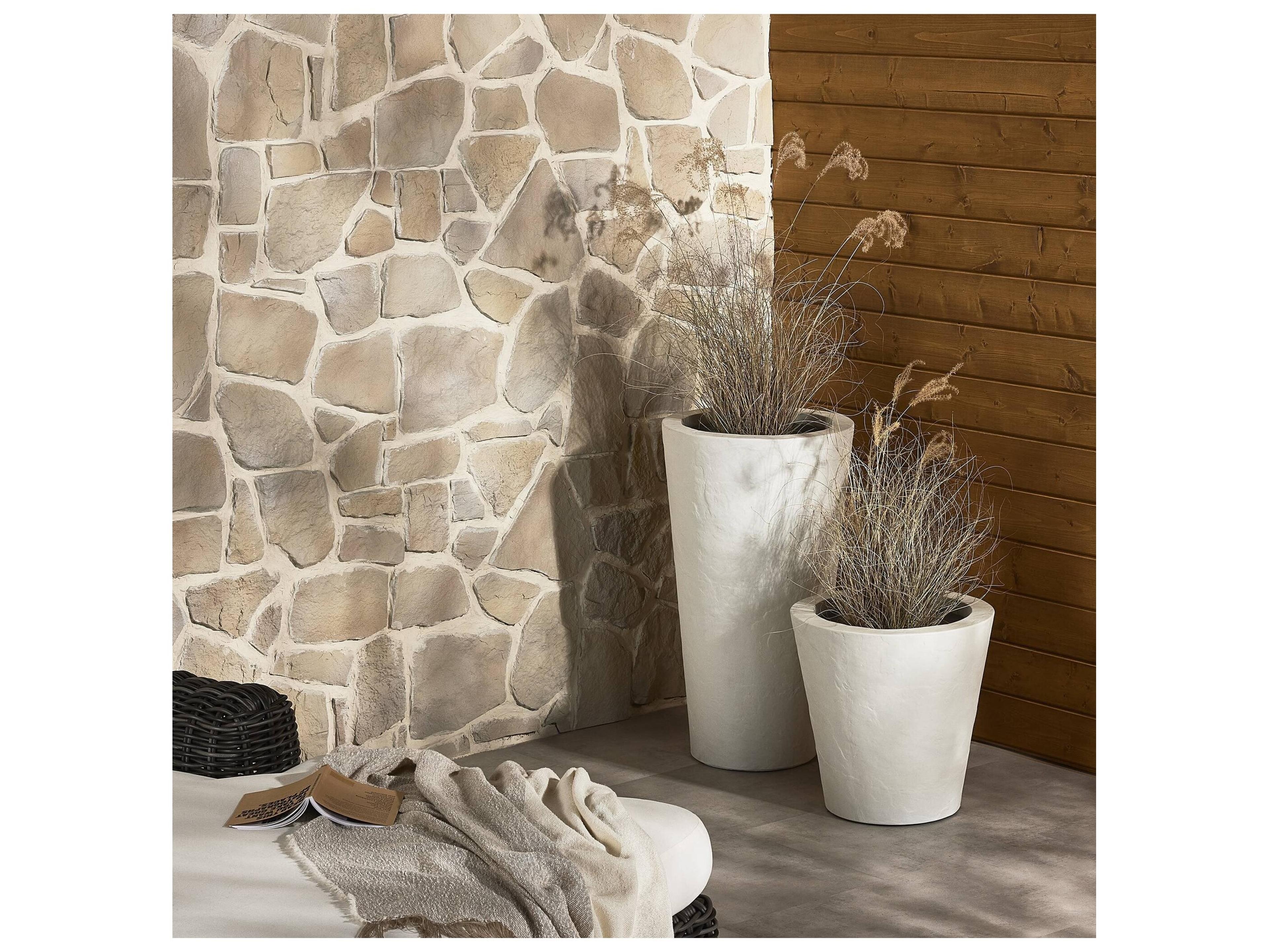 Four Hands Outdoor Thayer Textured White Concrete Planter