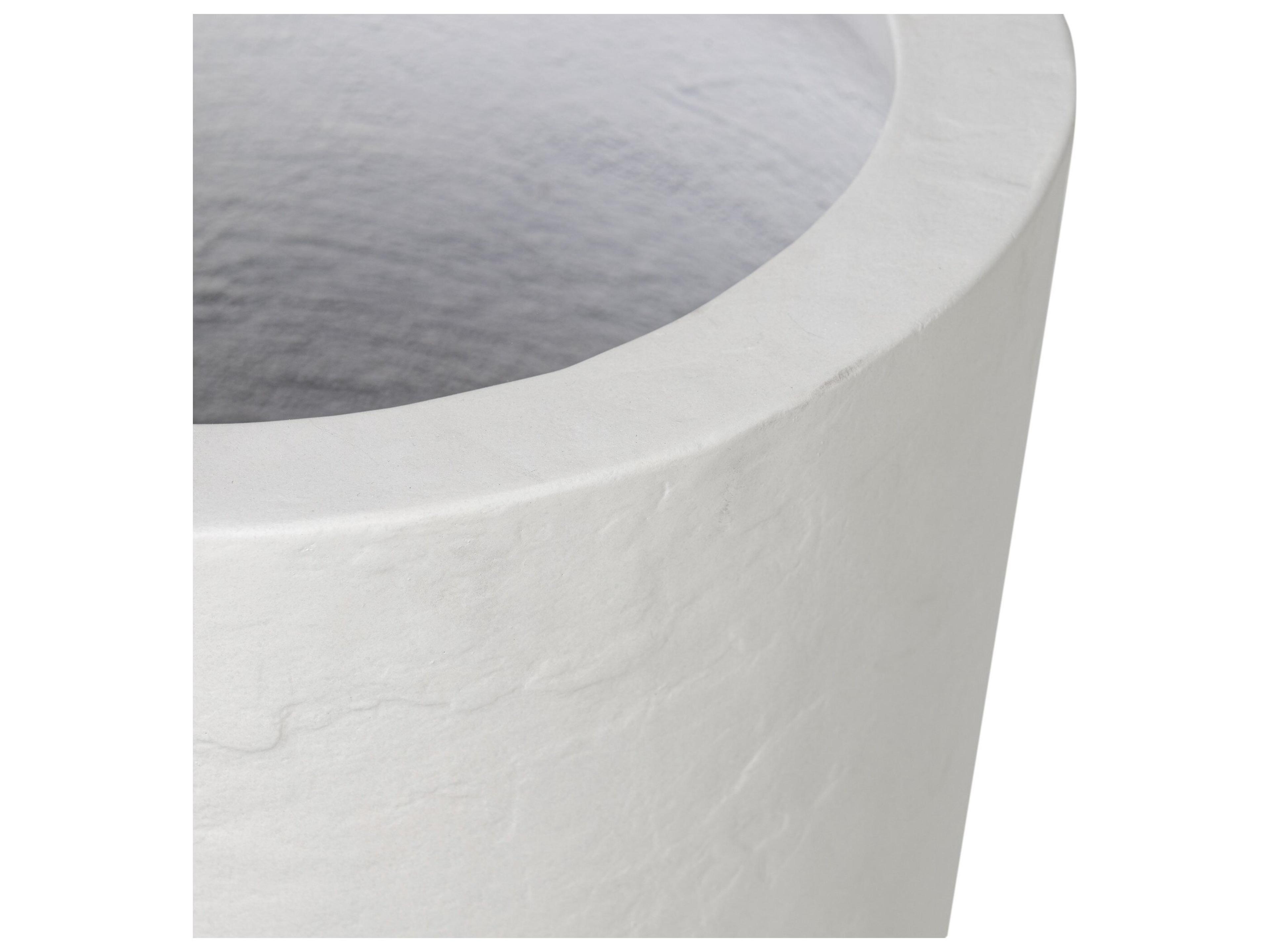 Four Hands Outdoor Thayer Textured White Concrete Planter