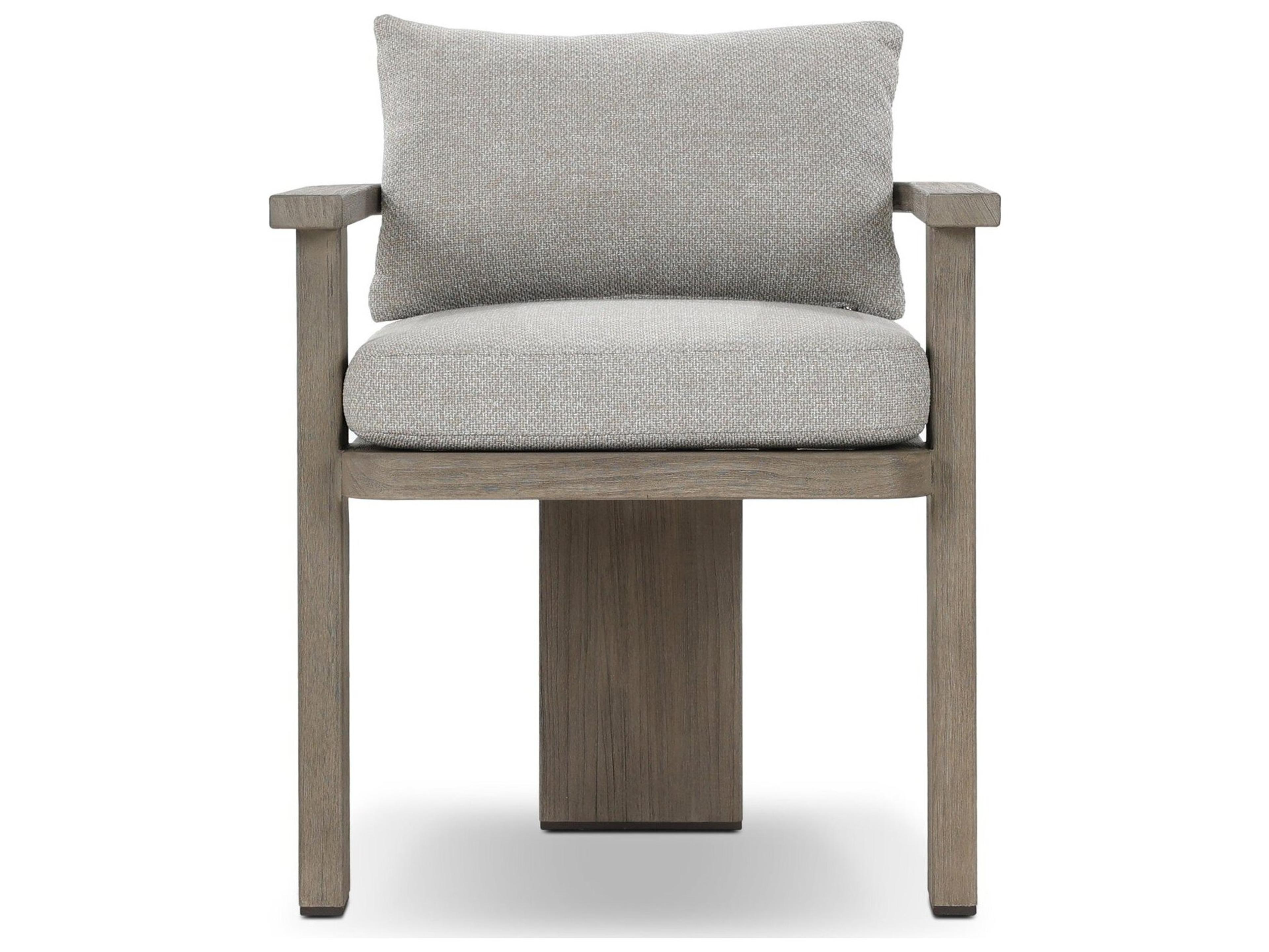 Four Hands Outdoor Solano Hayes Fog Teak Cushion Dining Chair