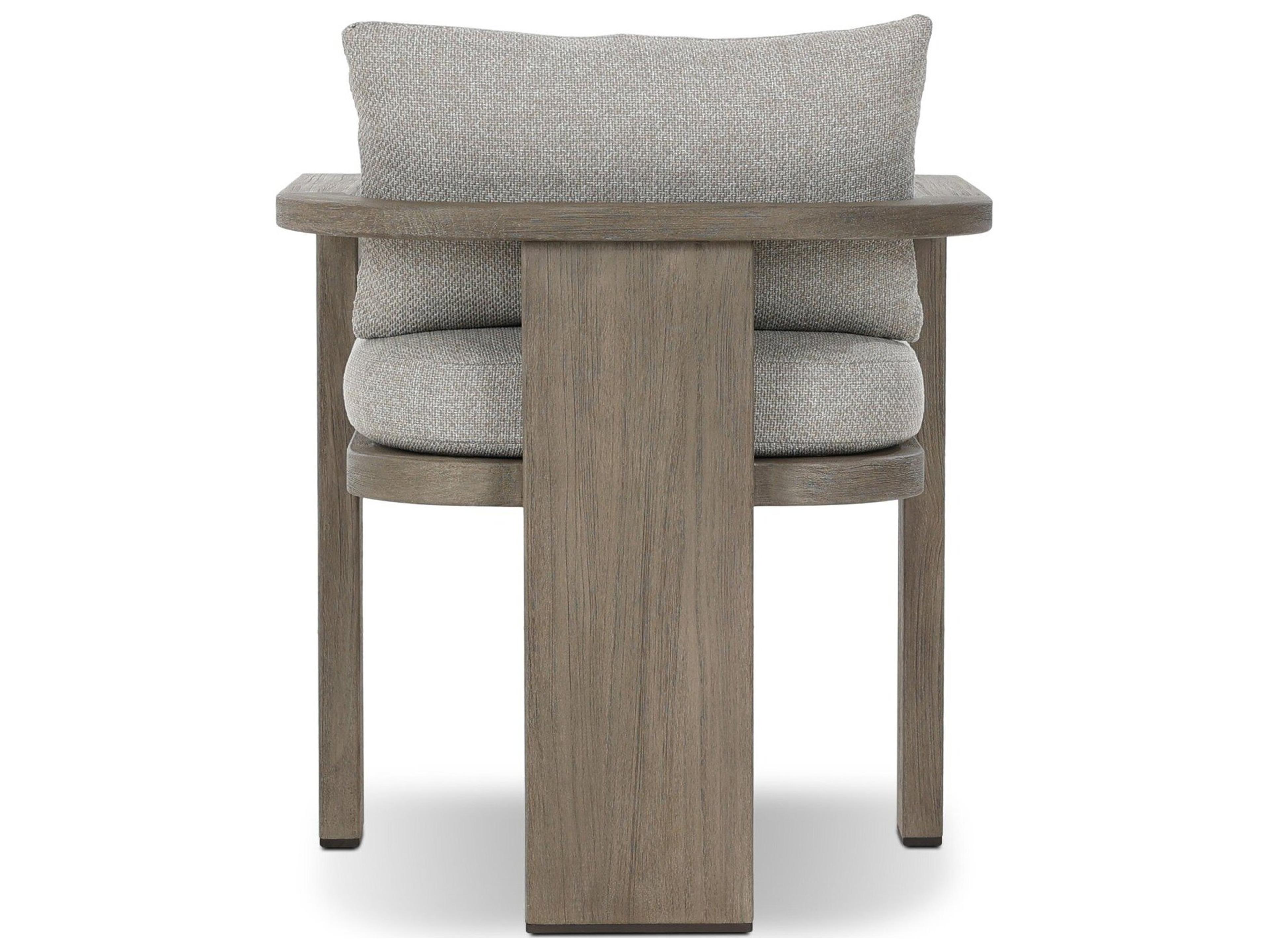 Four Hands Outdoor Solano Hayes Fog Teak Cushion Dining Chair