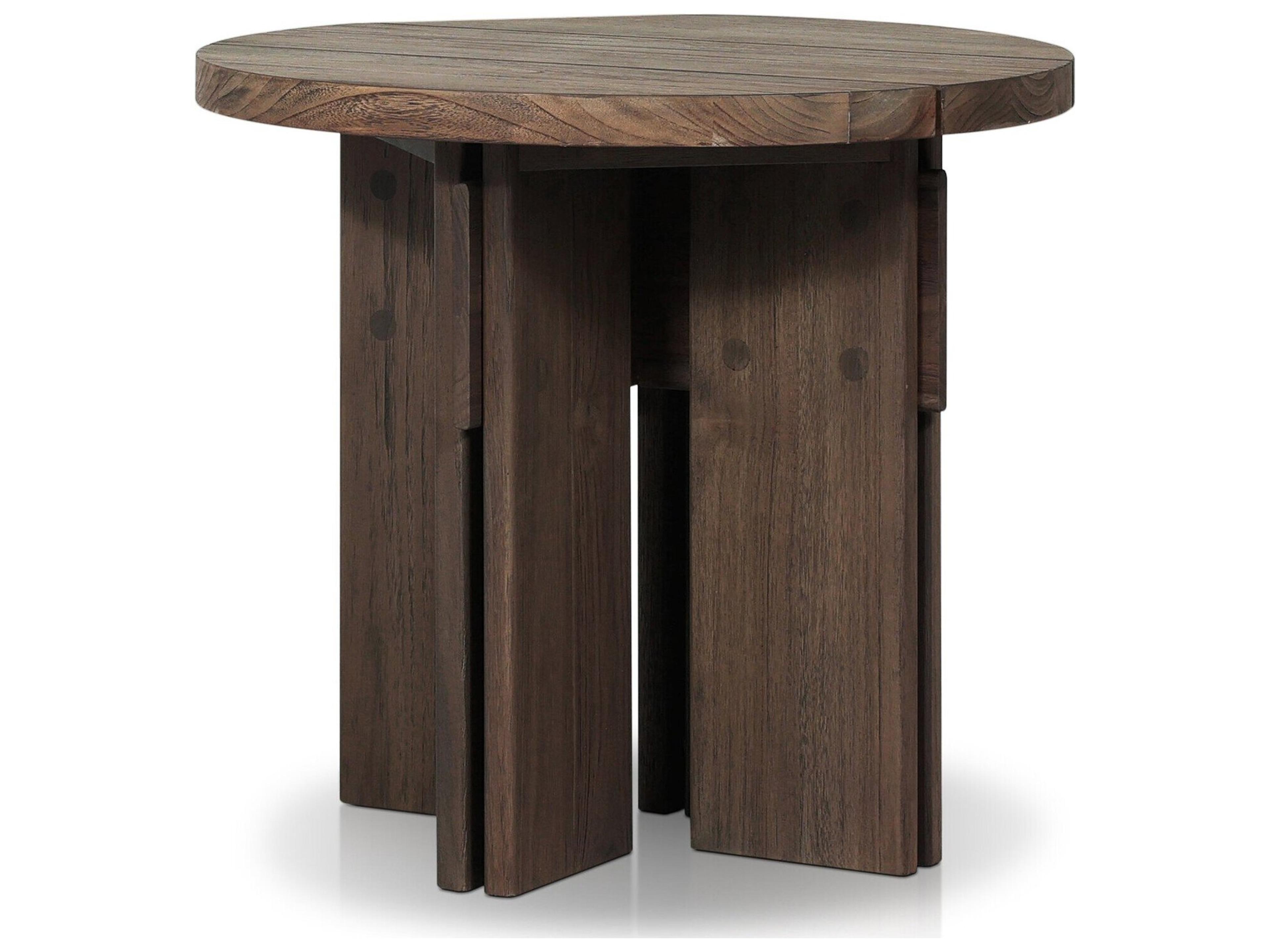 Duvall Railay Round  Dining Table-60" - Stained Toasted Brown-Fsc
