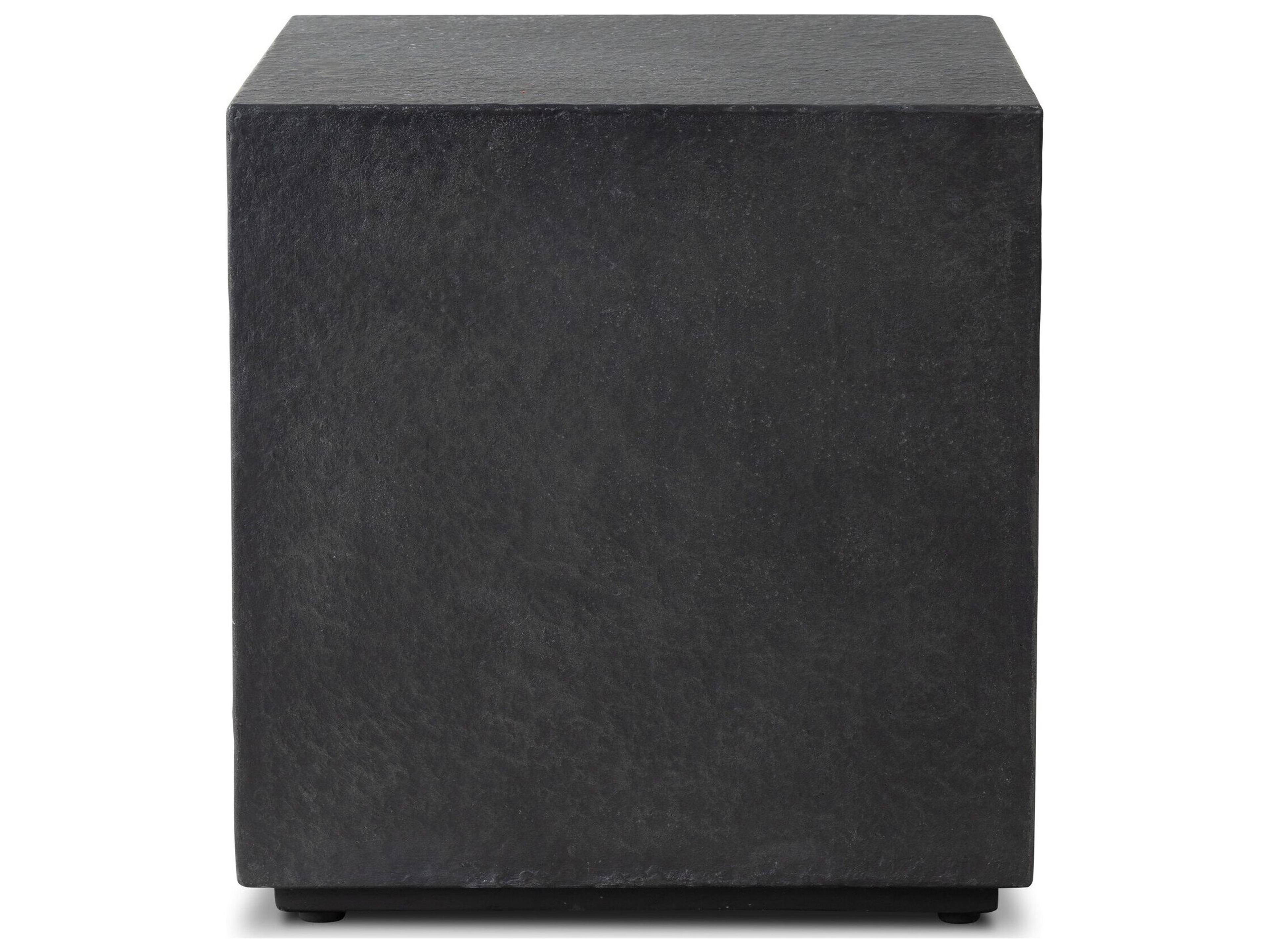 Luxecor Globetrotter Outdoor Huesca Distressed Graphite Concrete Square End Table
