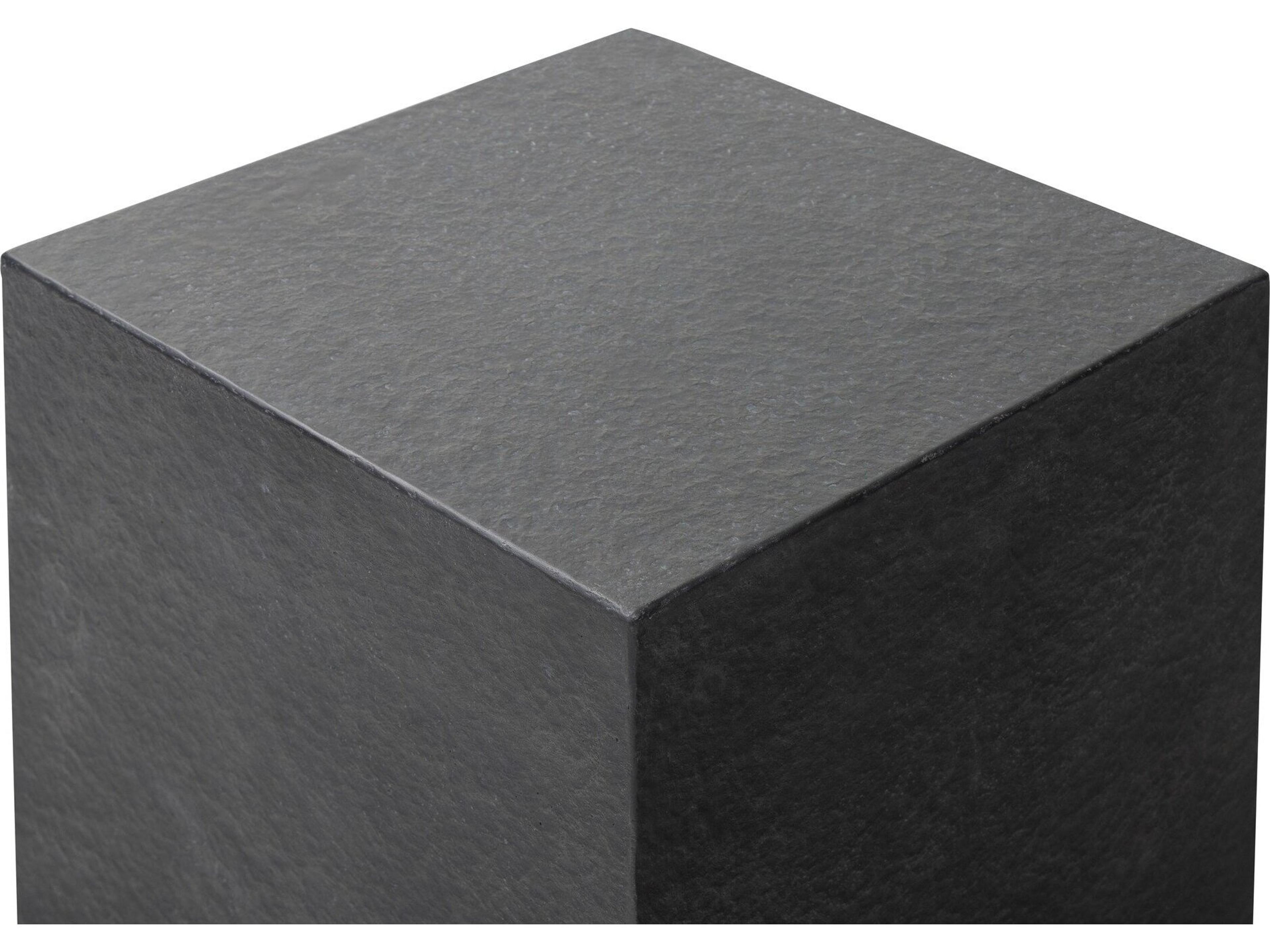 Luxecor Globetrotter Outdoor Huesca Distressed Graphite Concrete Square End Table