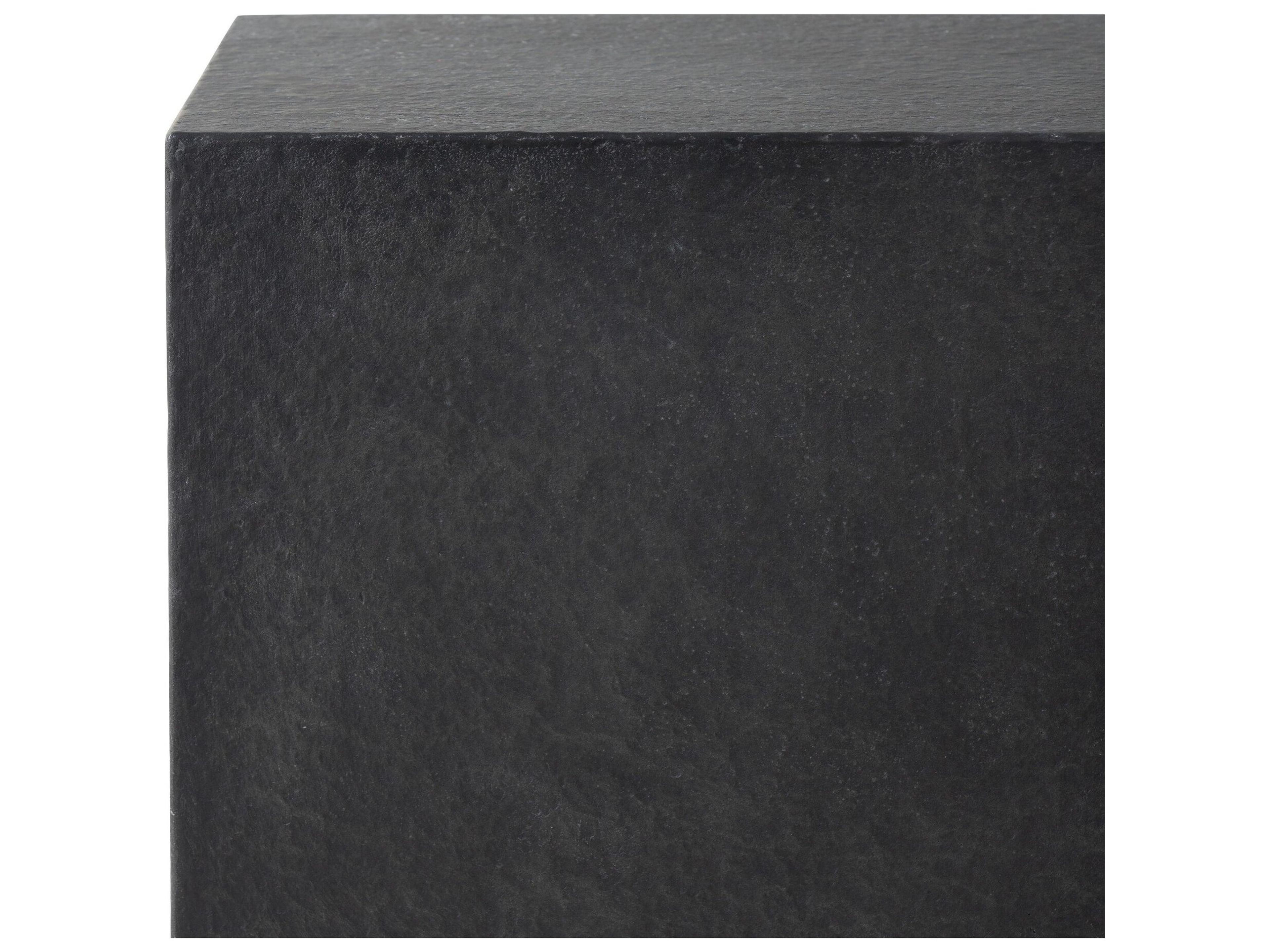 Luxecor Globetrotter Outdoor Huesca Distressed Graphite Concrete Square End Table