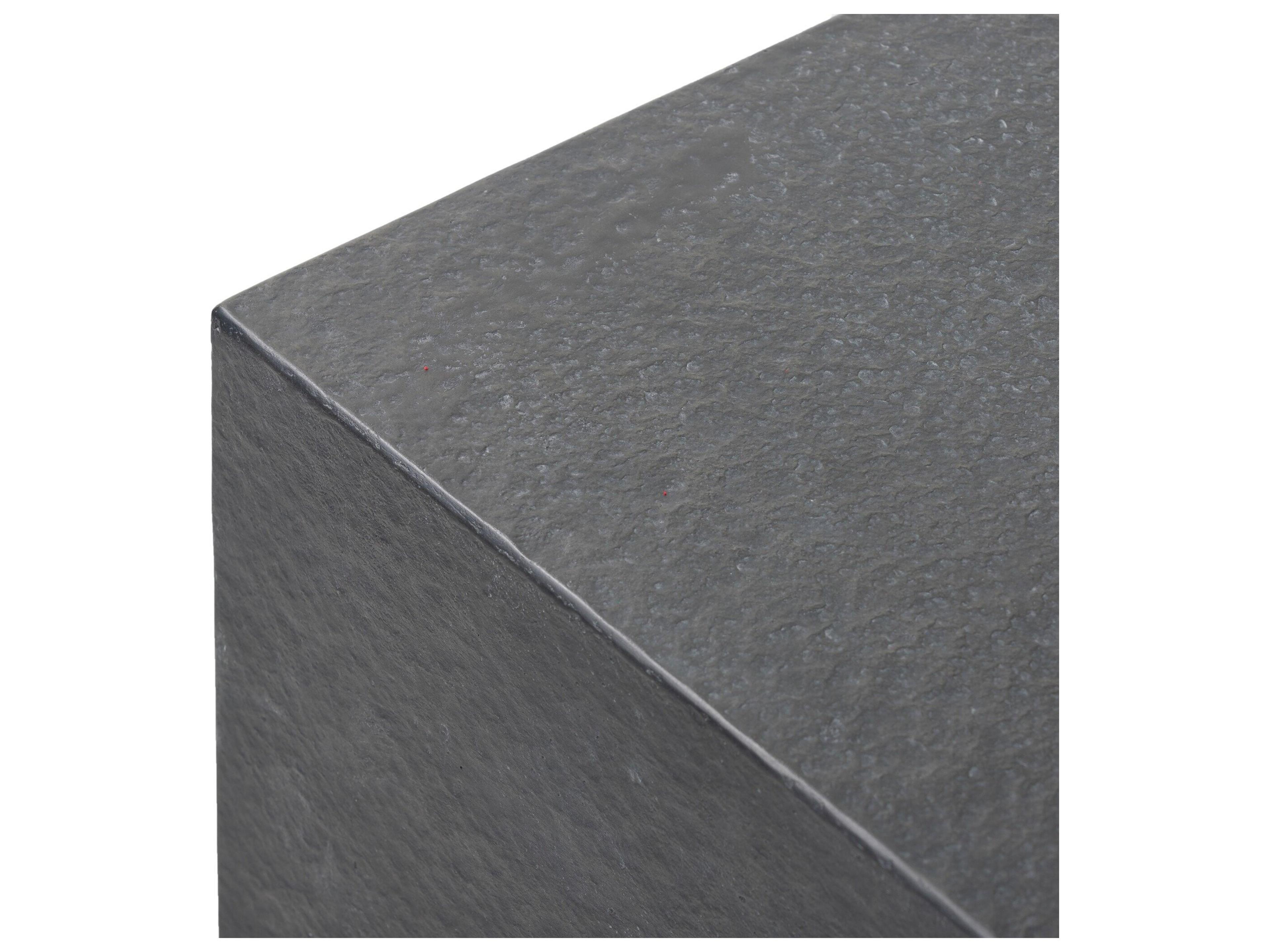 Luxecor Globetrotter Outdoor Huesca Distressed Graphite Concrete Square End Table