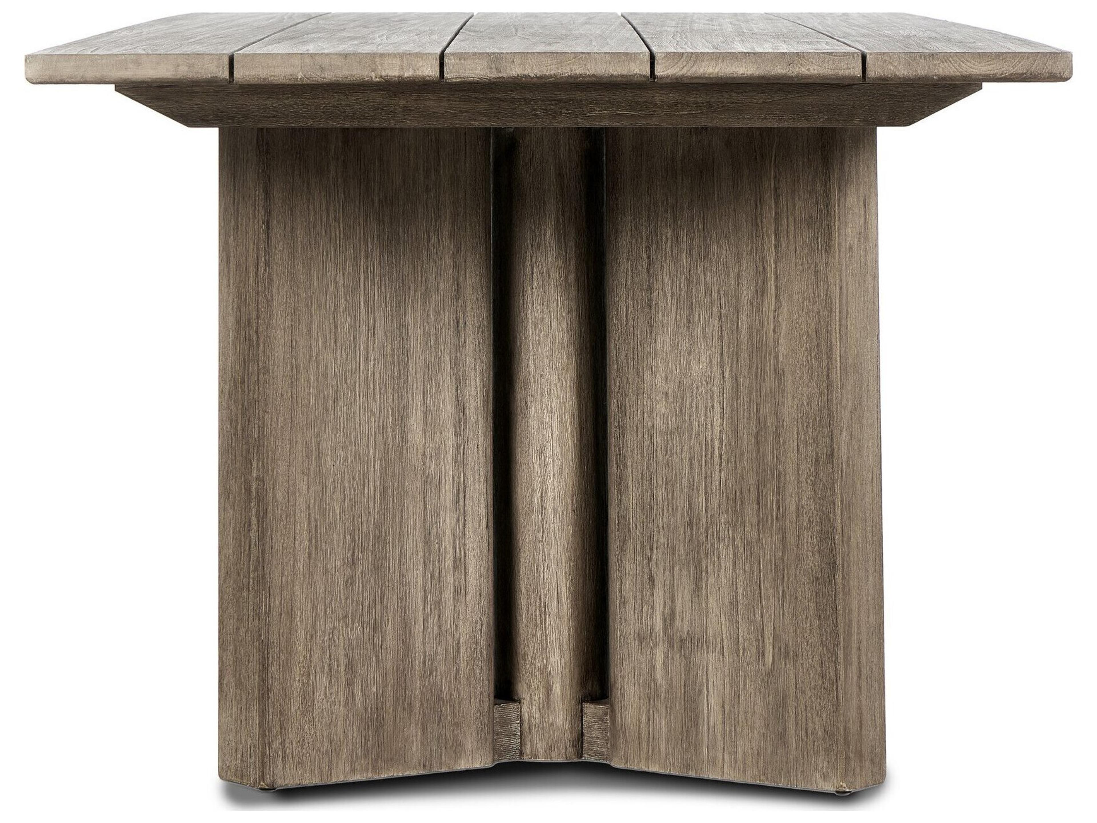 Luxecor Globetrotter Outdoor Huxley Smoke Grey Teak Rectangular Dining Table