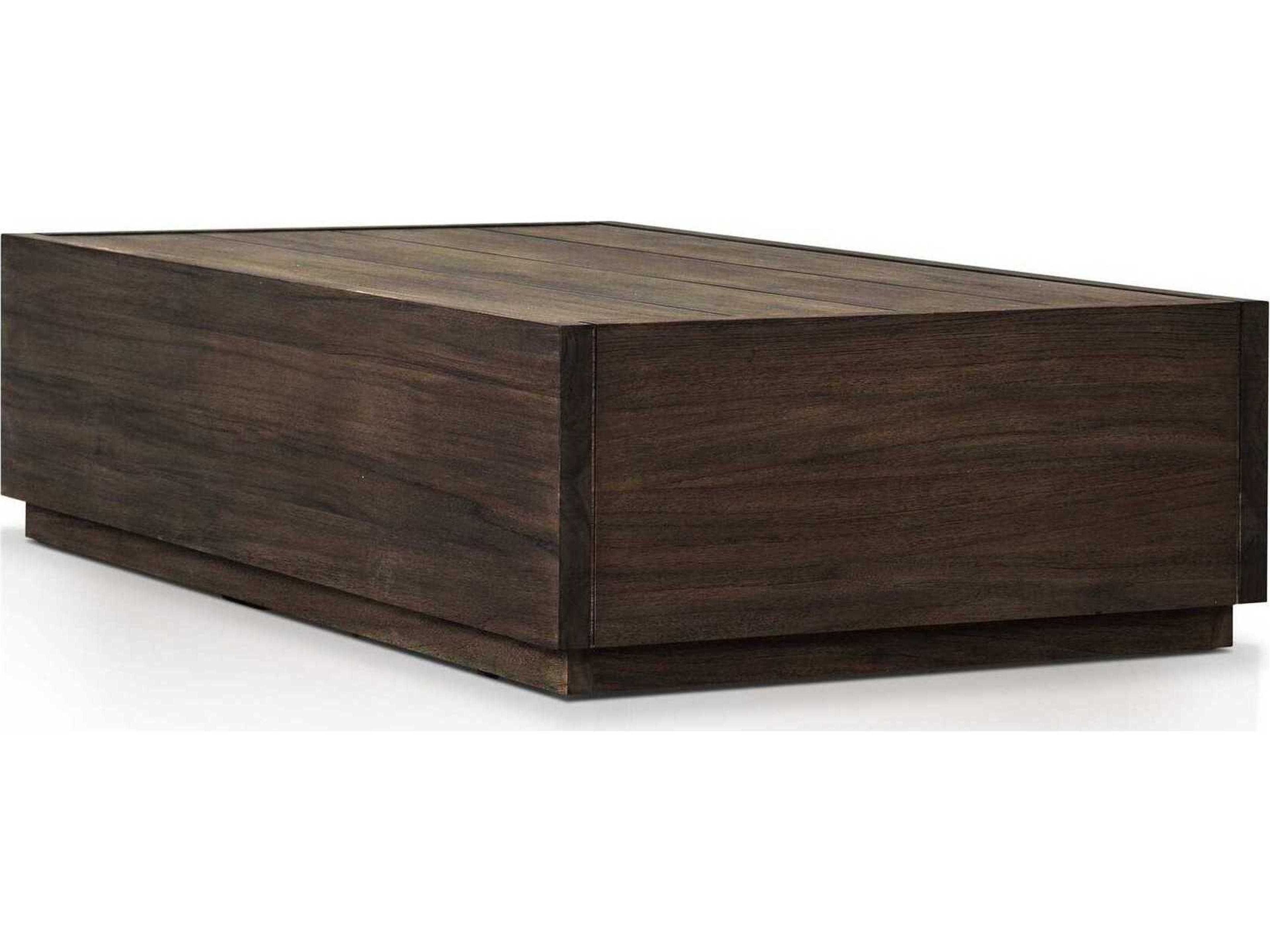 Luxecor Globetrotter Outdoor Messo Stained Saddle Brown Teak Round Coffee Table